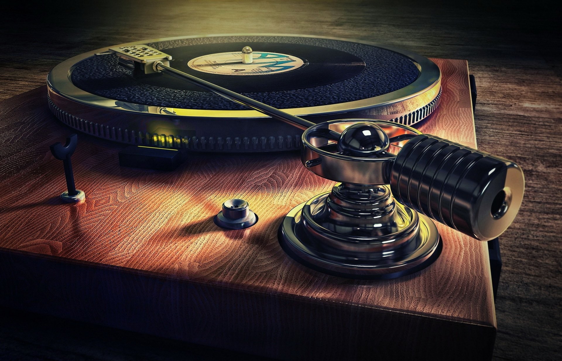 1920x1235 old style record deck music background HD wallpaper
