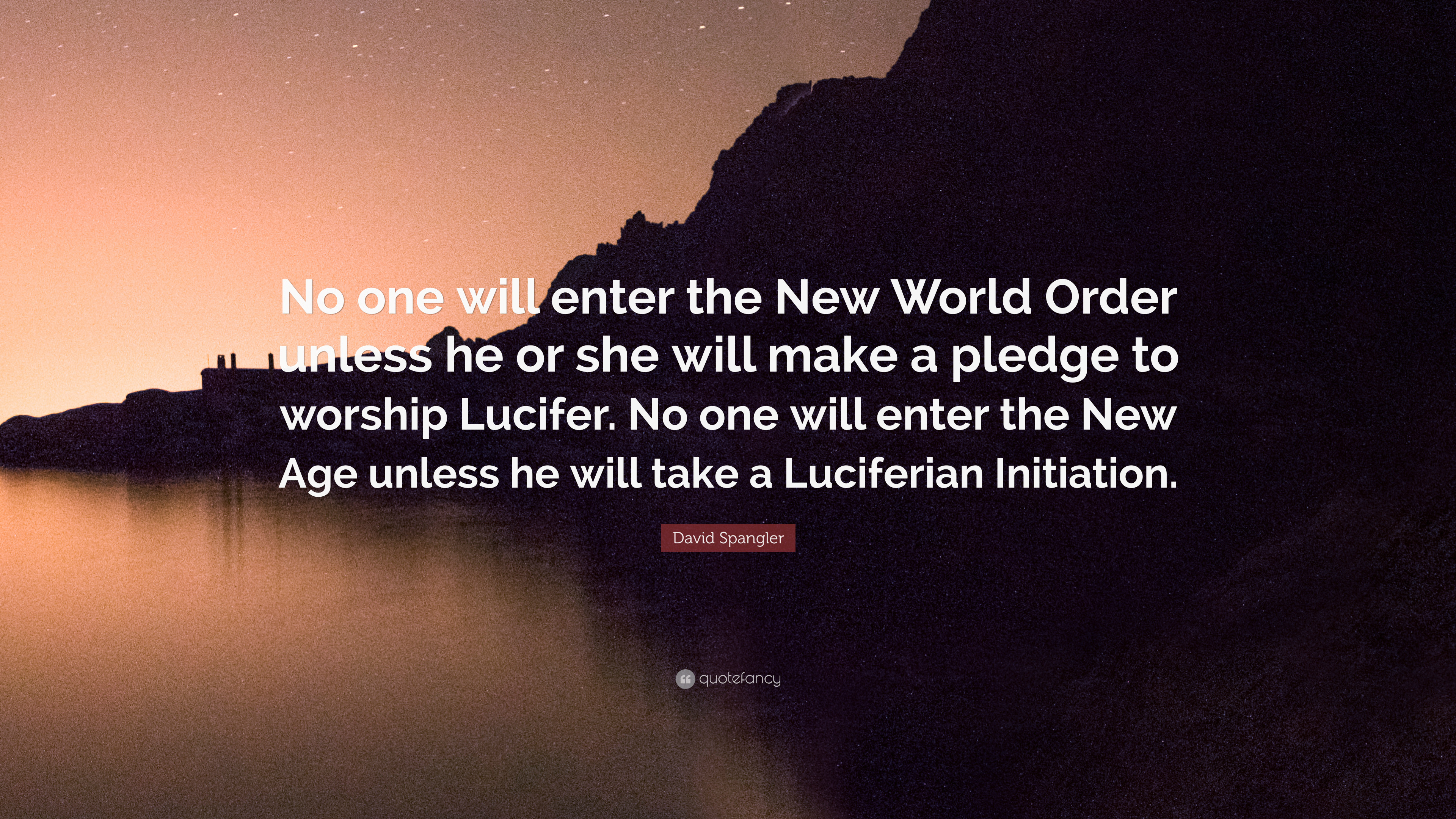 3840x2160 David Spangler Quote: “No one will enter the New World Order unless he or