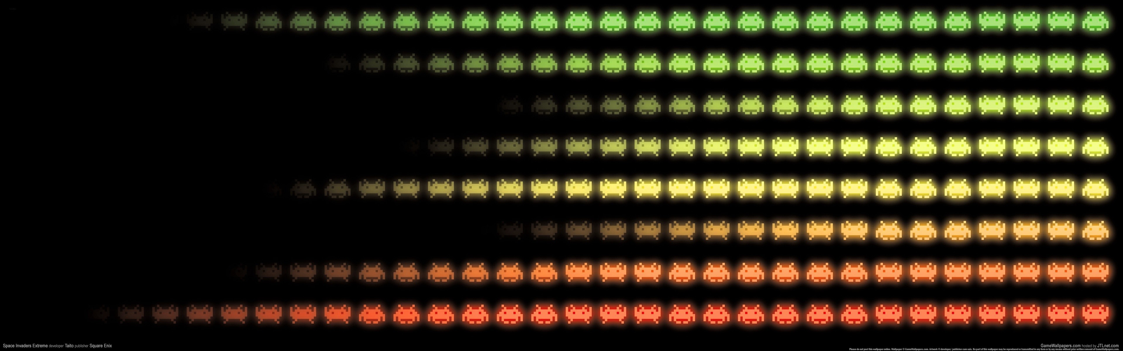 3840x1200 Double Space Invaders