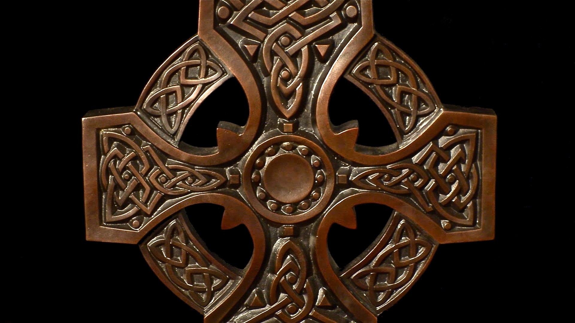 1920x1080 Custom Made Bronze Celtic Cross