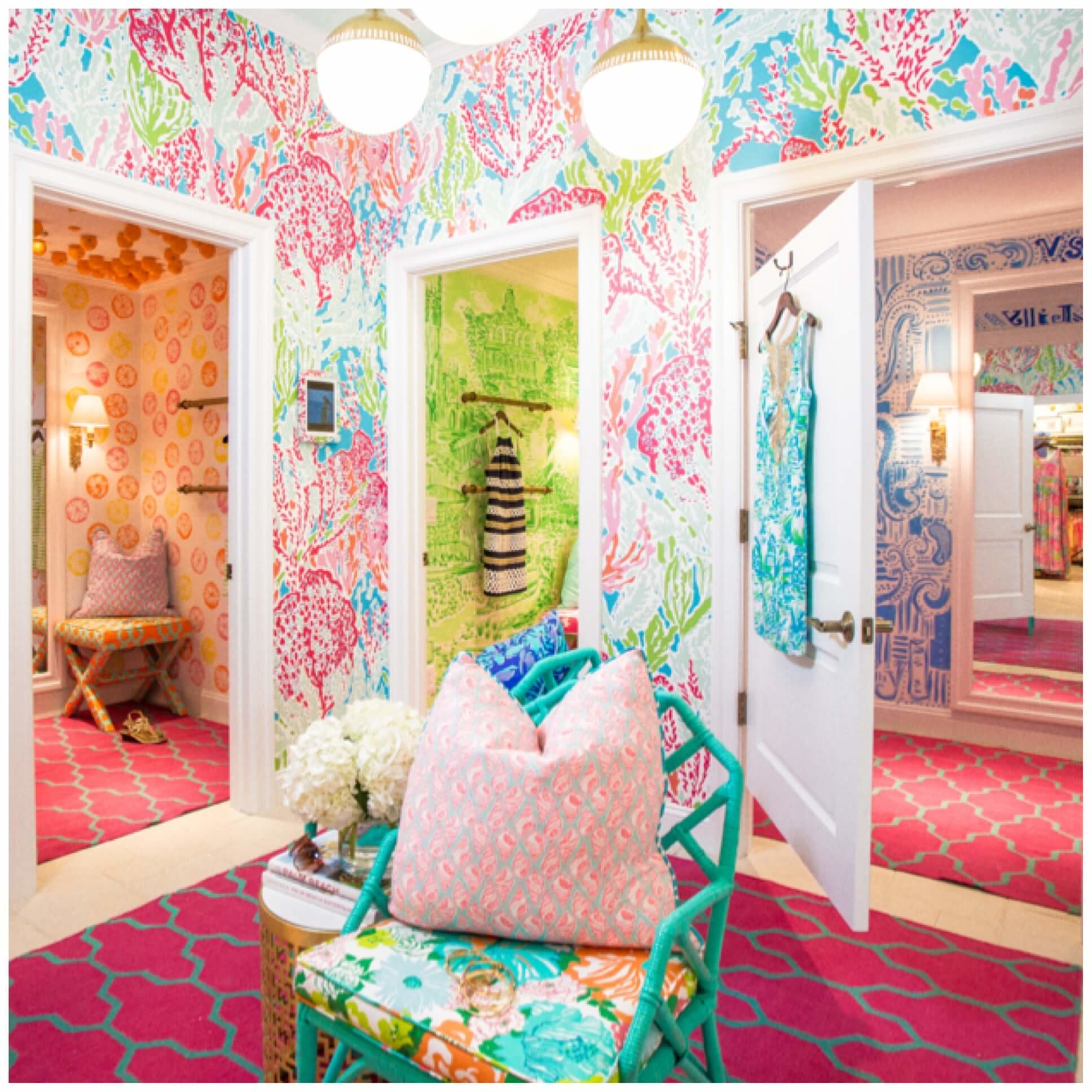 1936x1936 Image of: Lilly Pulitzer Wallpaper With Chair
