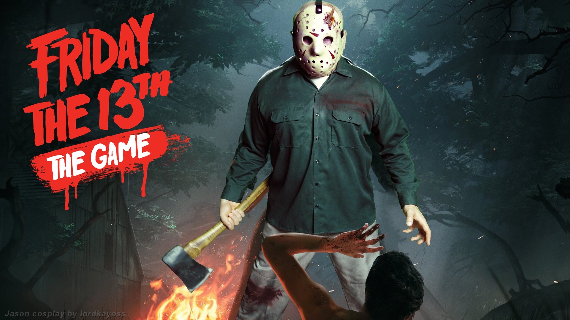 1920x1080 Matched Jason Voorhees' main pose with my Jason IV costume and shopped it  into the scene for laughs.