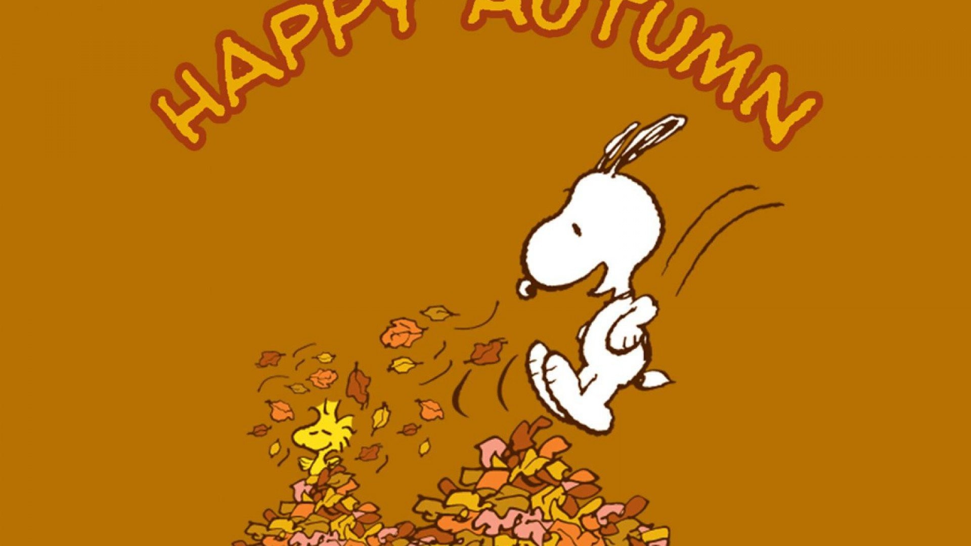 1920x1080 Snoopy Autumn
