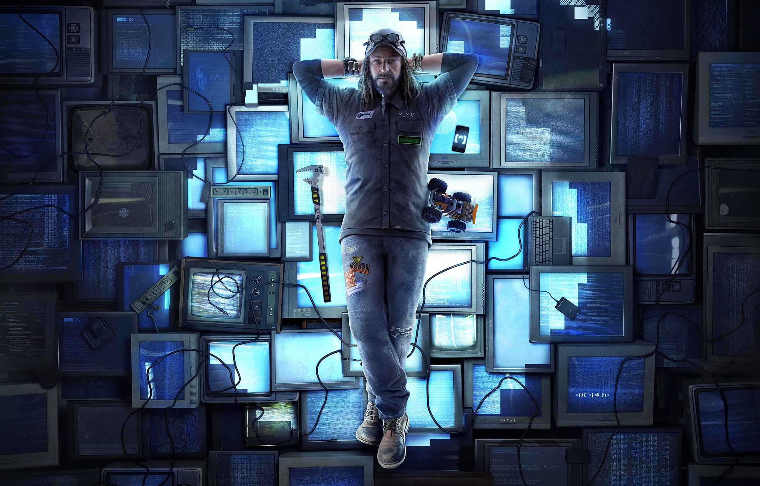 2500x1600 Wallpaper Watch dogs, Bad blood, Character, Art HD, Picture, Image