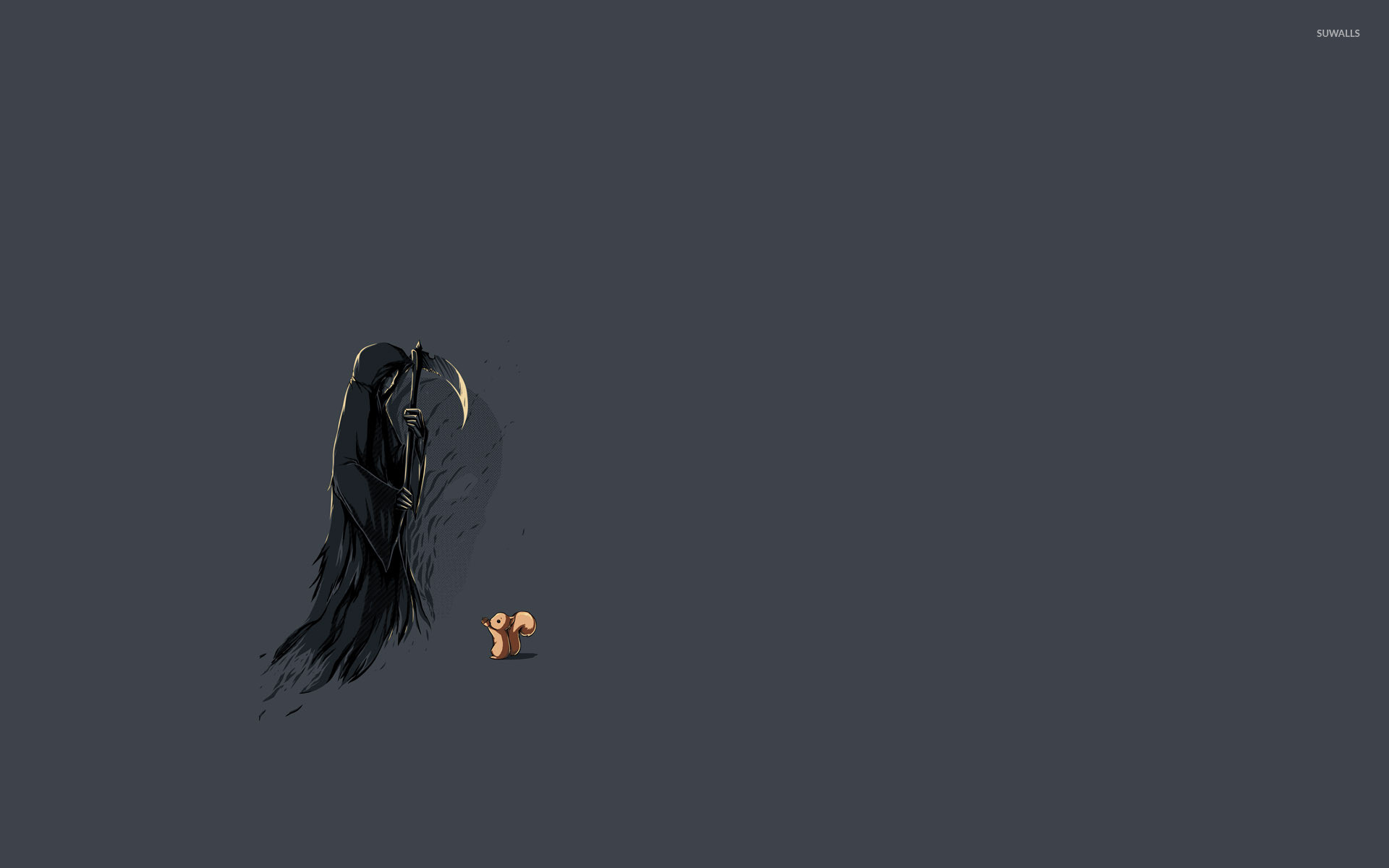 1920x1200 Squirrel and the grim reaper wallpaper