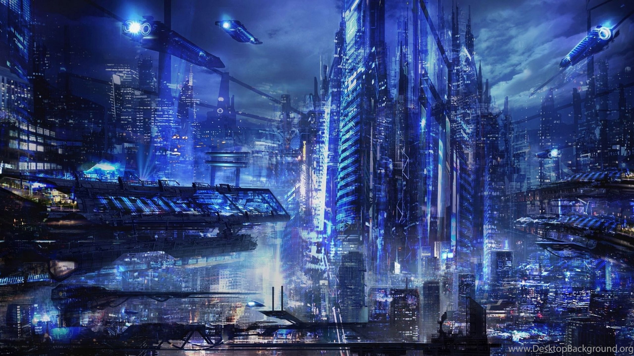 2560x1440 Sci fi City Cities Artwork Art Futuristic Wallpapers