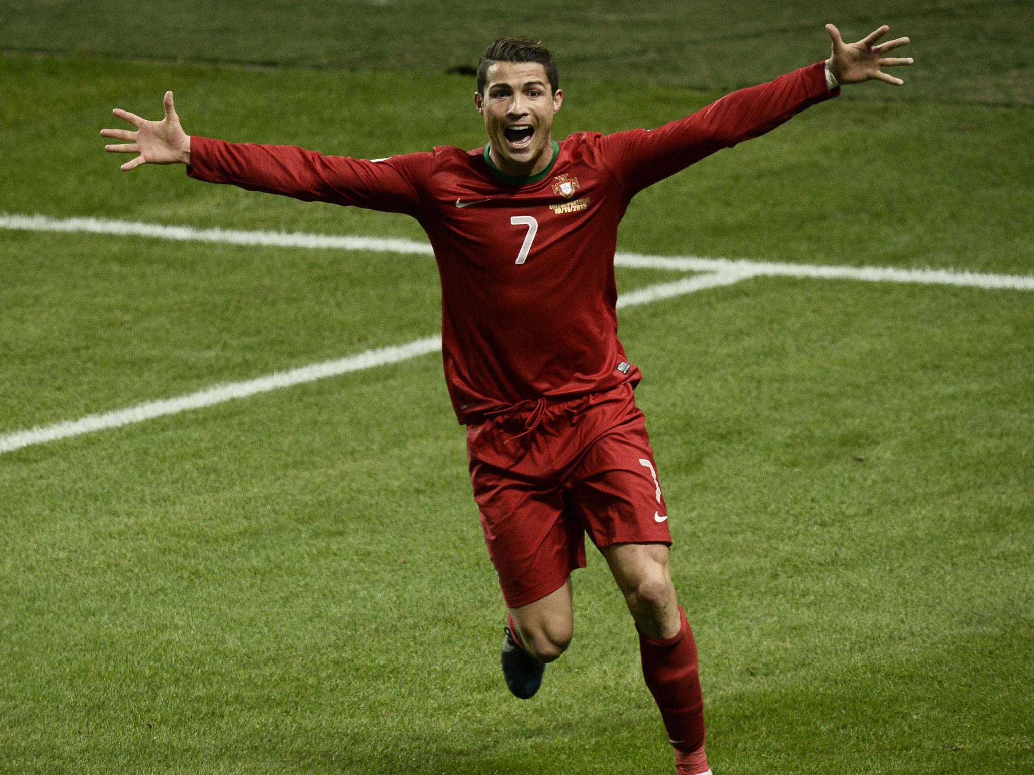 2048x1536 Cristiano Ronaldo showed 'I am here' after stunning hat-trick for Portugal  in World Cup play-off against Sweden | The Independent