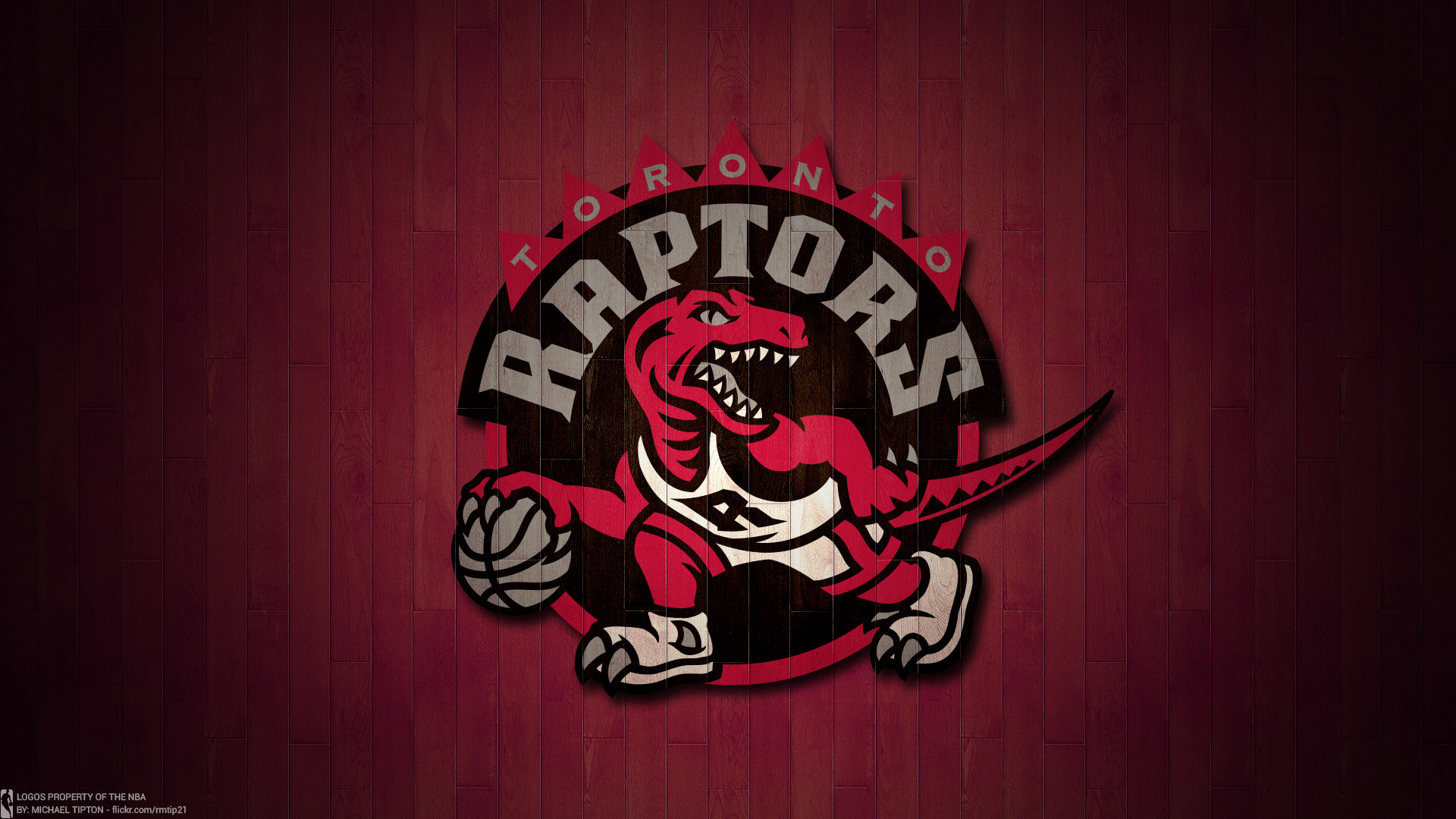 1920x1080 NBA 2017 Toronto Raptors hardwood logo desktop wallpaper