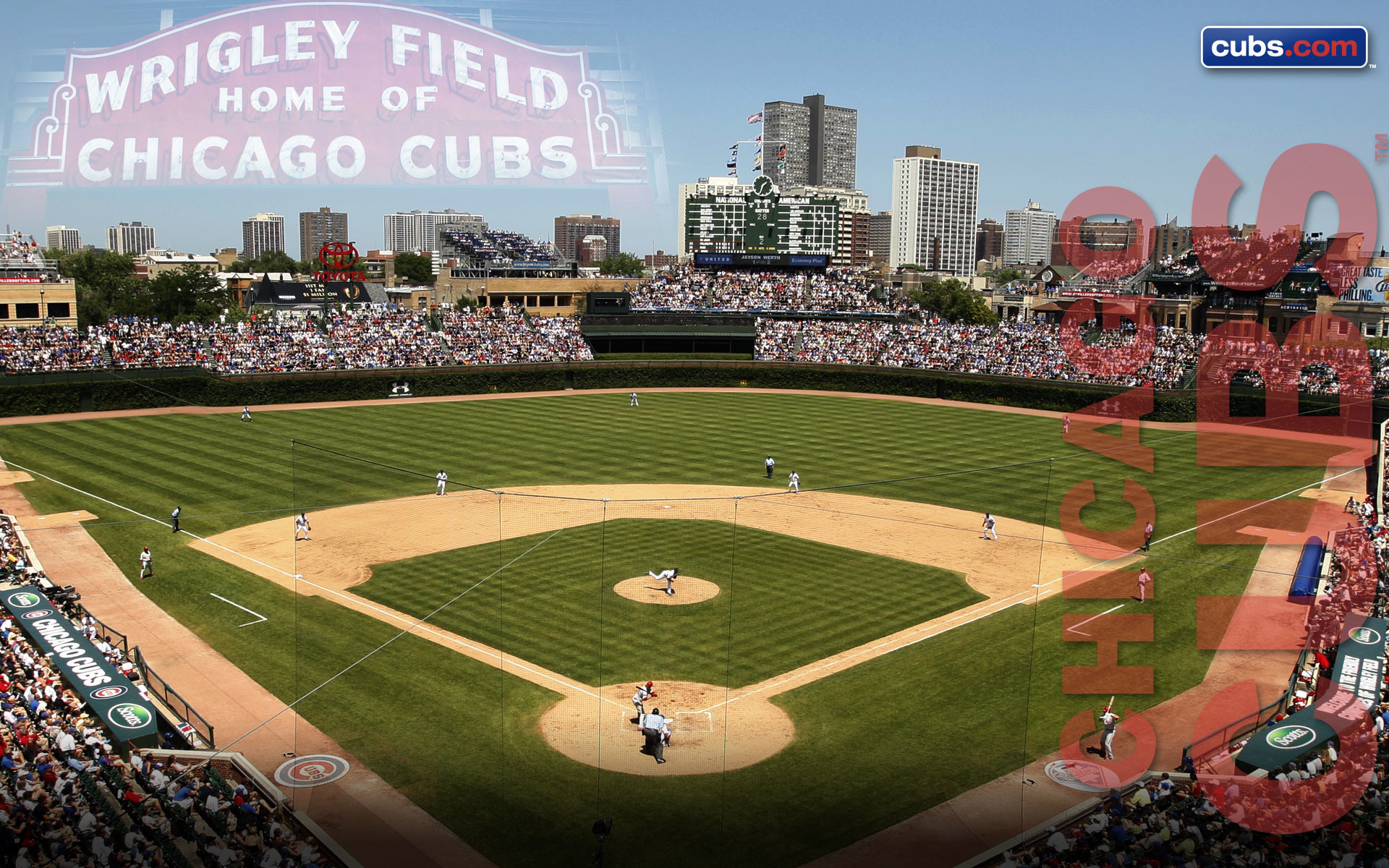 1920x1200 Wrigley Field Wallpaper. Chicago Cubs Wallpaper