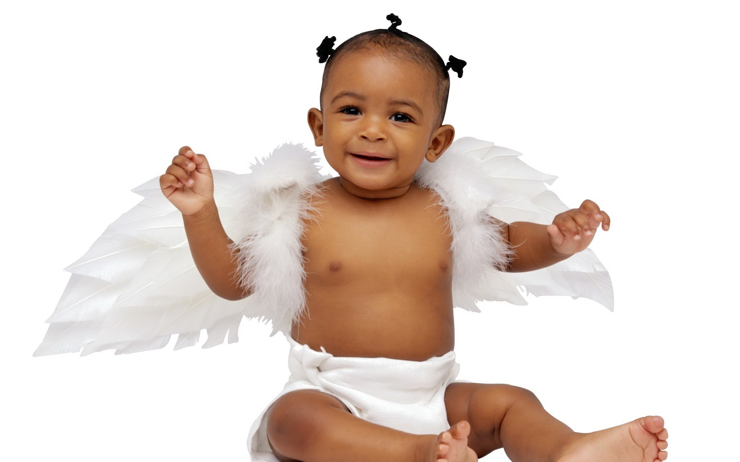2560x1600 Wallpaper Child, Baby, Wings, Angel, Black