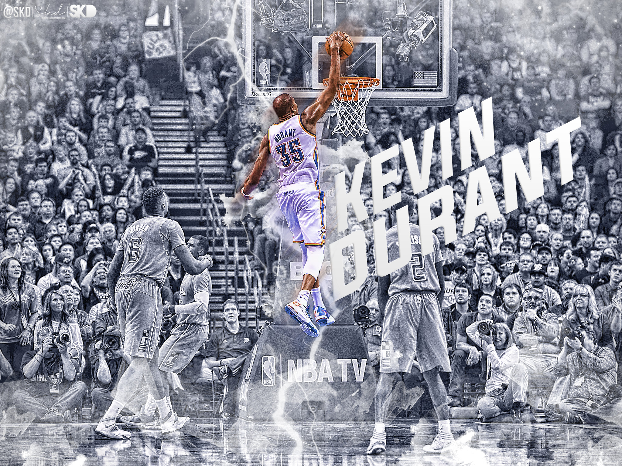 2048x1536 ... Kevin Durant Cold Dunk Wallpaper by SkdWorld