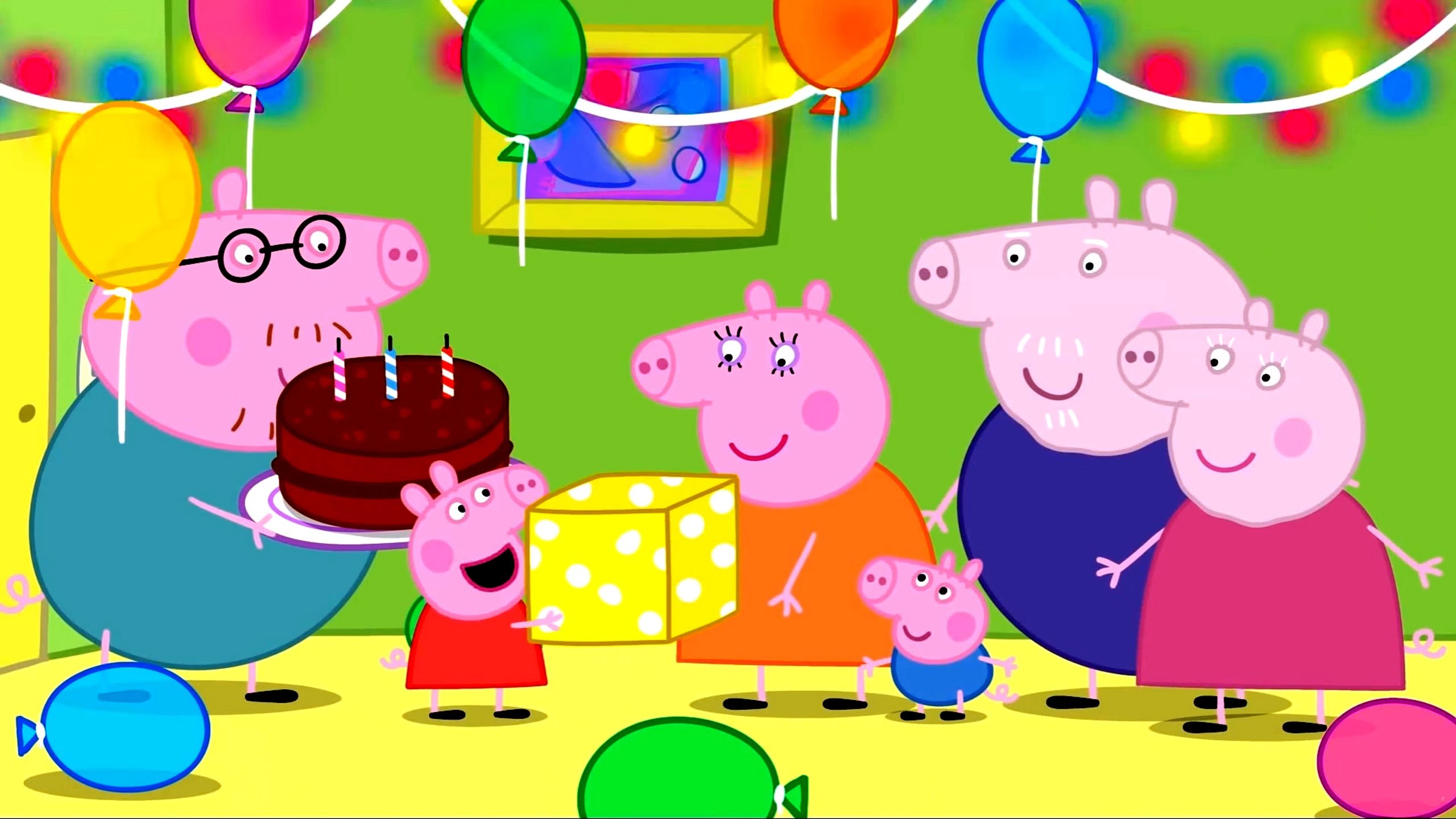 2560x1440 Peppa Pig Coloring Pages for Kids Peppa Pig Coloring Games Peppa Pig daddy  pig mummy Birthday day - YouTube