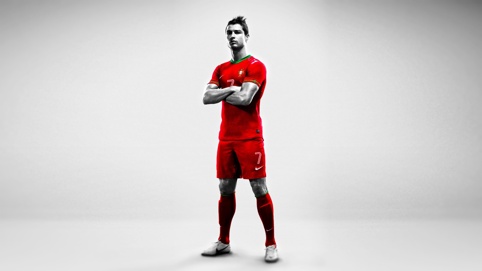 1920x1080 Cristiano Ronaldo Red Portugal Jersey Wallpaper