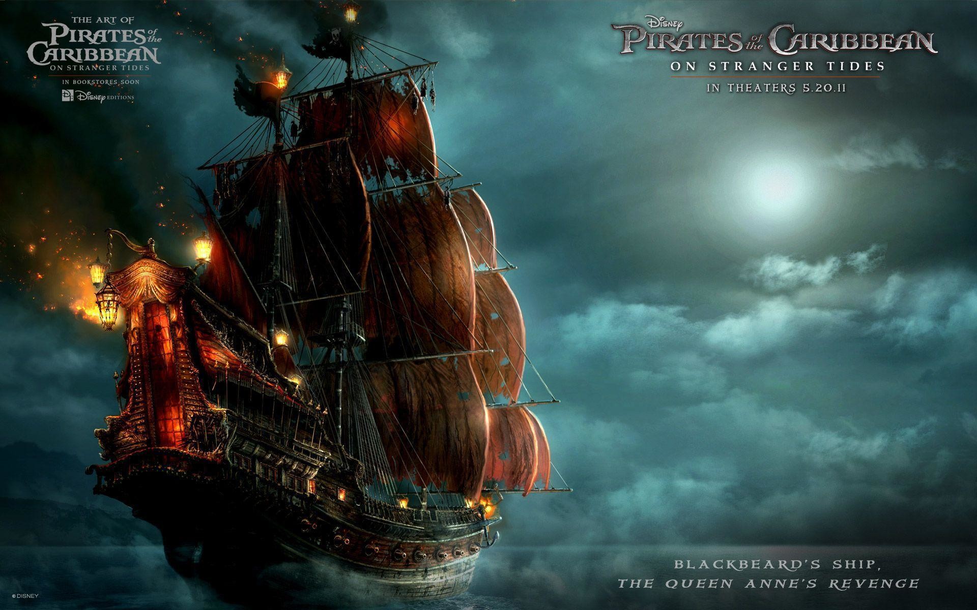 1920x1200 Blackbeard's Ship in Pirates Of The Caribbean 4 Wallpapers | HD .