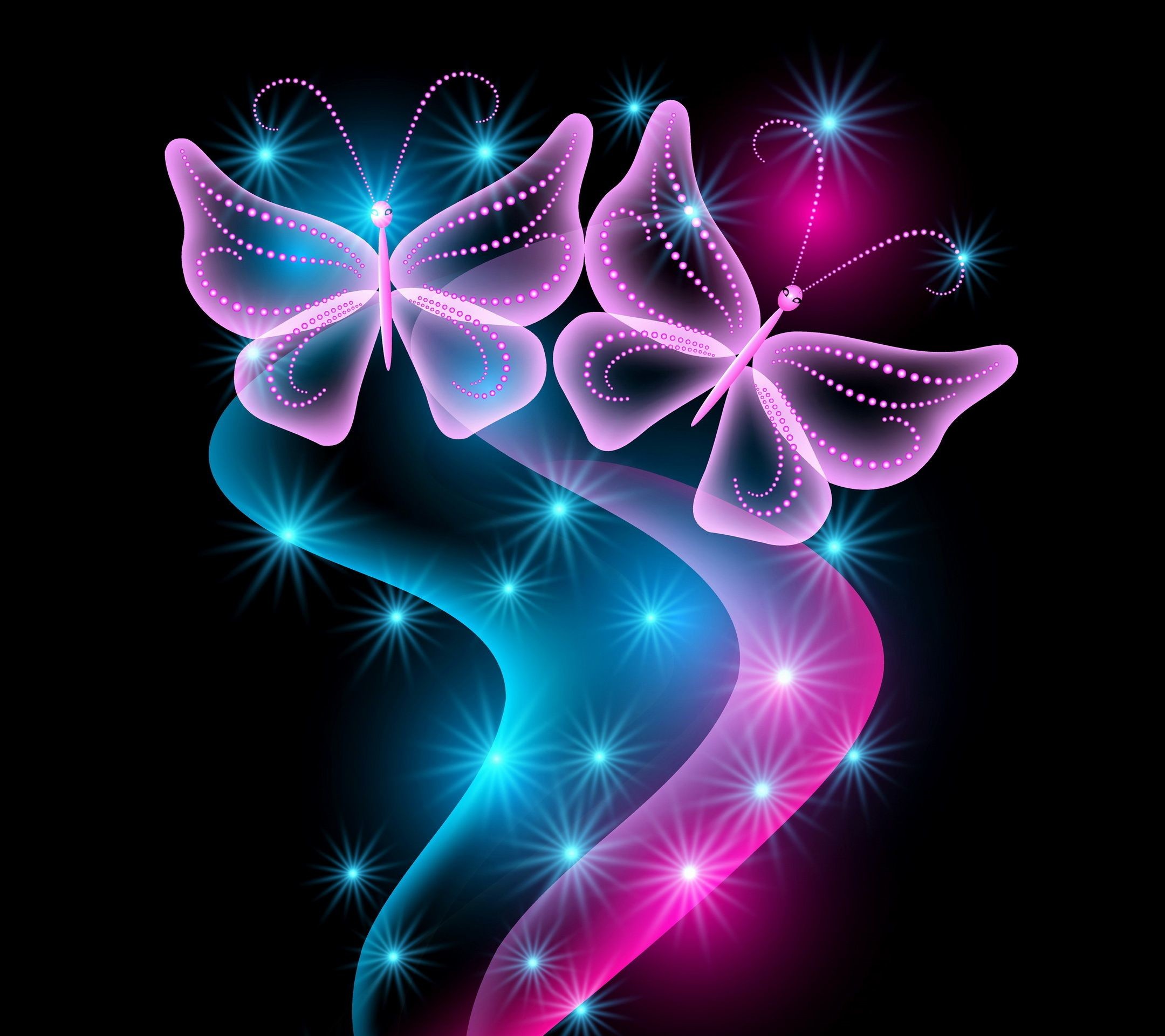 2160x1920 free butterfly wallpaper for kindle fire hd | ... , pink, sparkle, glow,  butterfly, neon wallpapers (photos, pictures