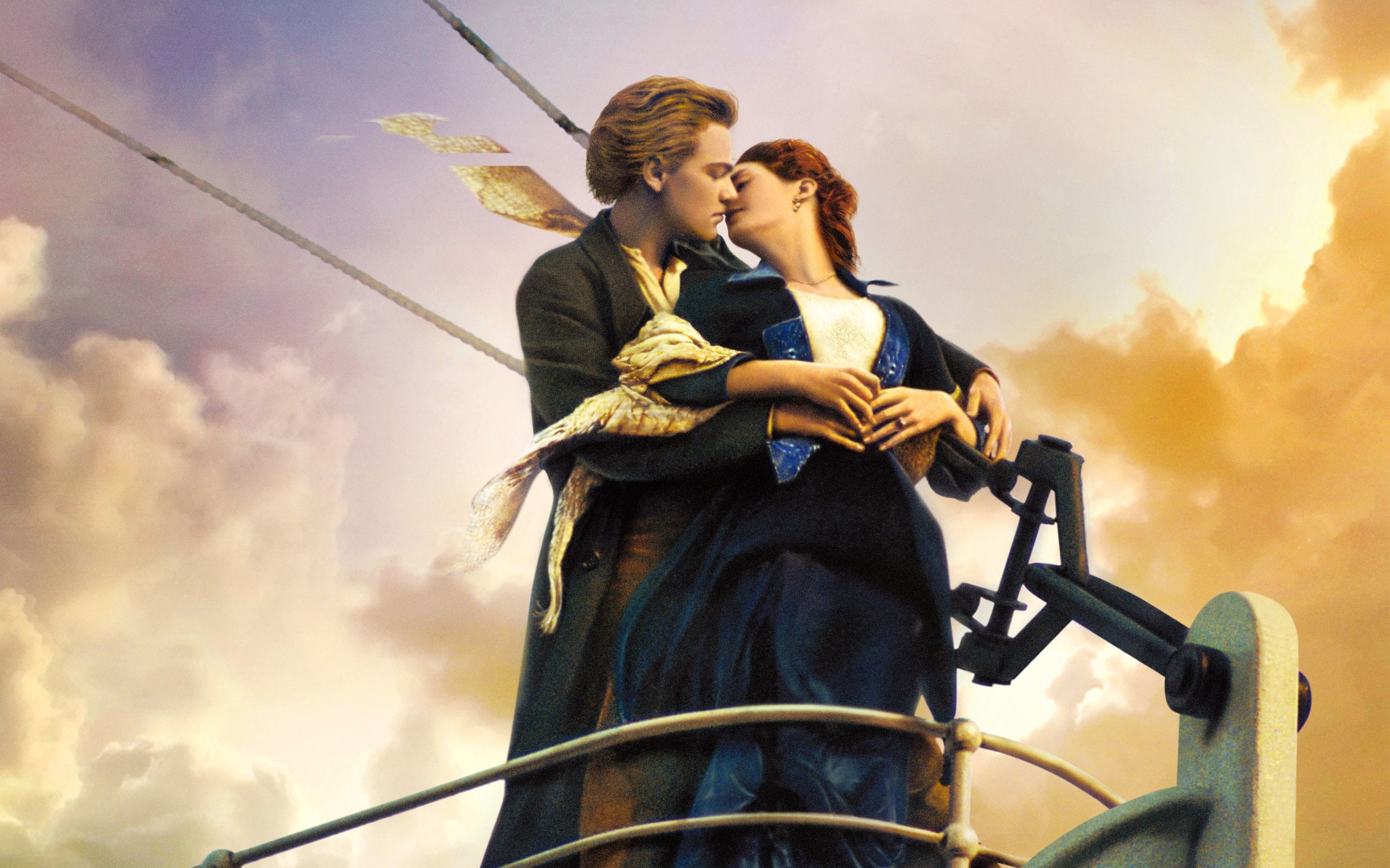 2880x1800 Romantic Titanic Kiss Fhd Movie Wallpaper