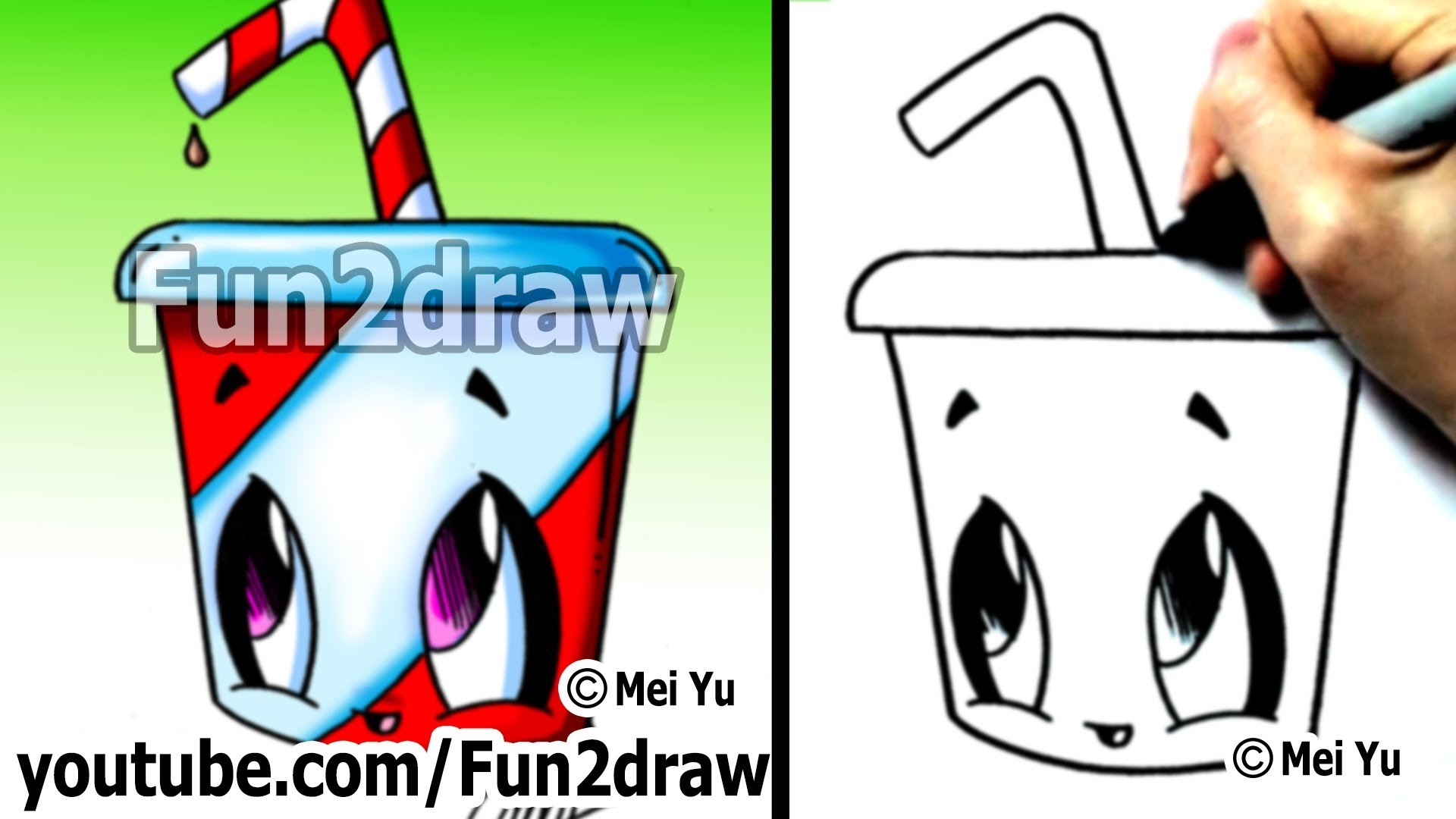 1920x1080 Kawaii Food - How to Draw Kawaii EASY - Soda pop drink - YouTube