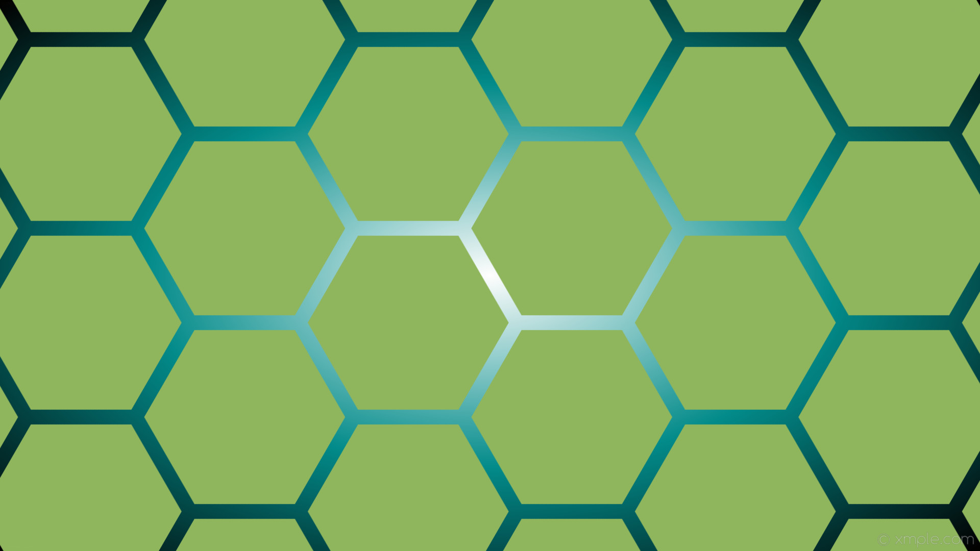 1920x1080 wallpaper glow lime green hexagon white gradient black dark cyan #8fb55d  #ffffff #008b8b