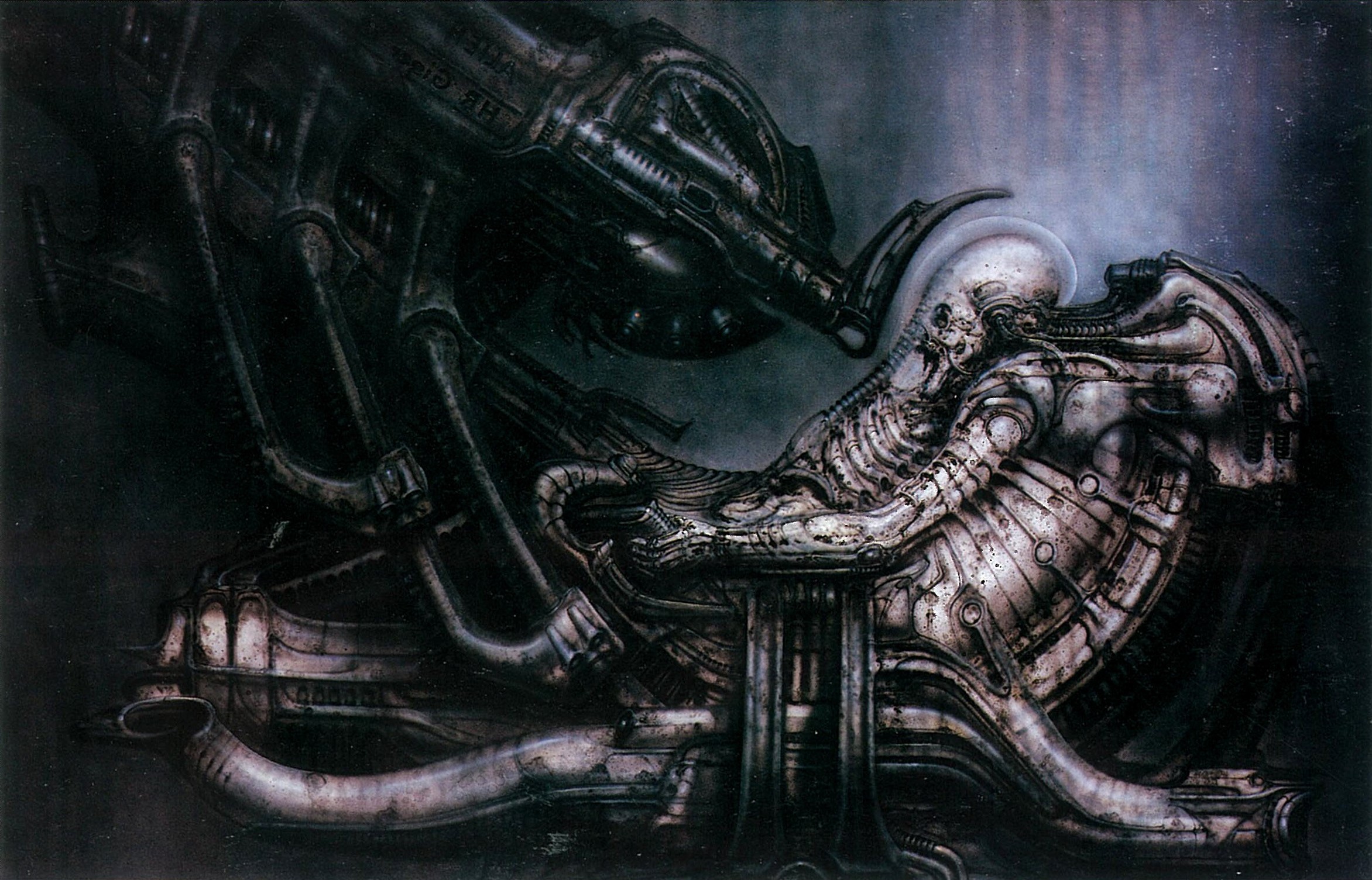 2344x1505 aliens, Machine, Aliens (movie), Prometheus (movie), H. R. Giger Wallpapers  HD / Desktop and Mobile Backgrounds