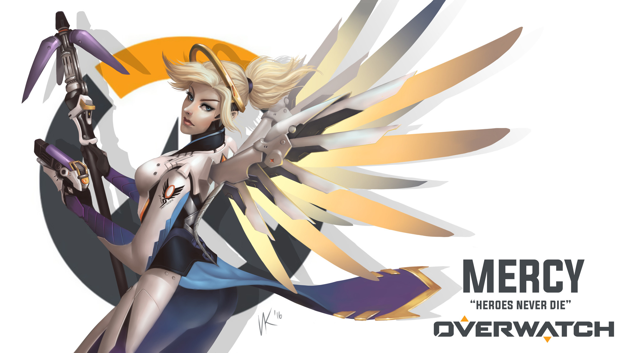2133x1200 Video Game - Overwatch Mercy (Overwatch) Wallpaper
