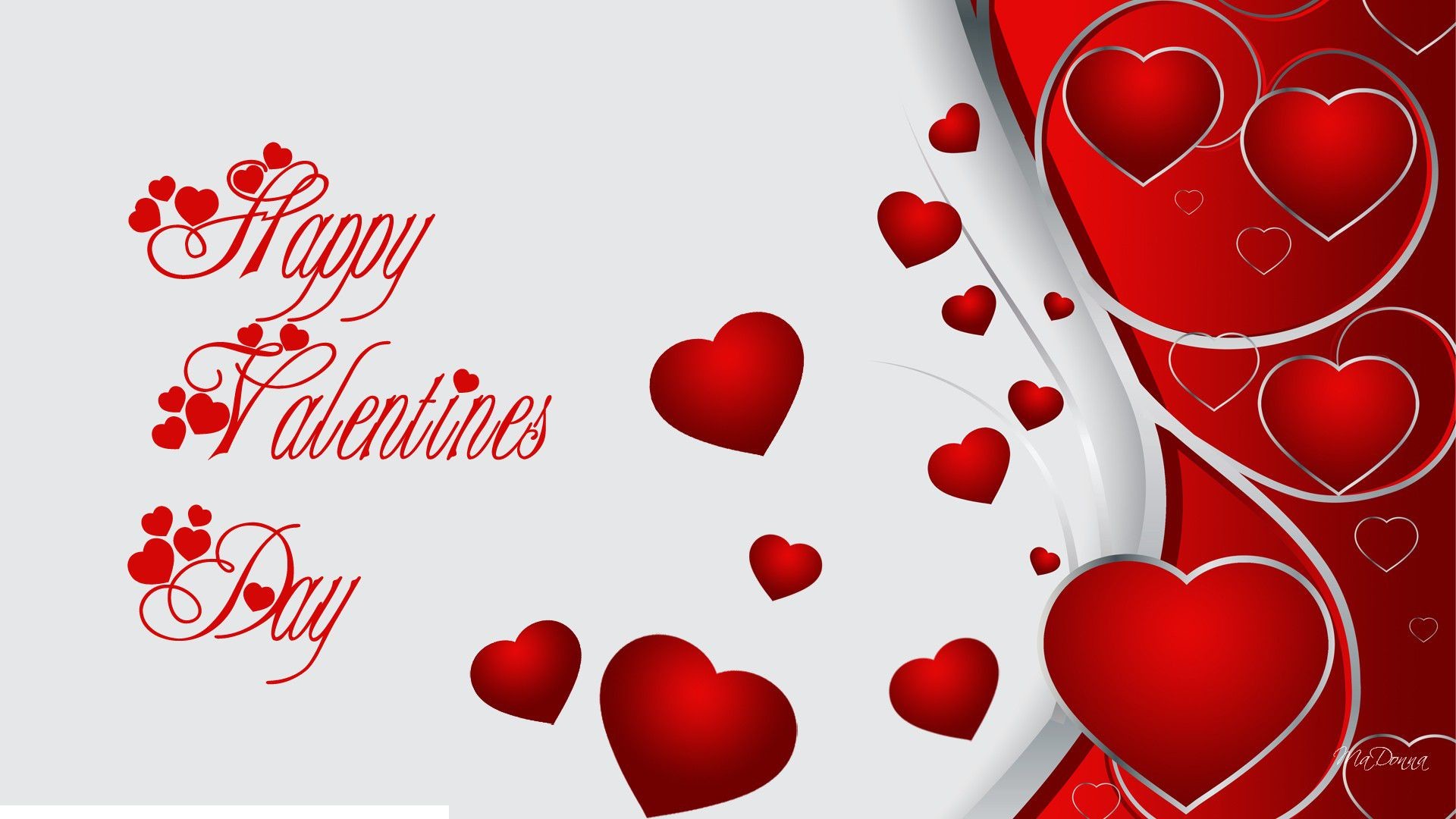 1920x1080 Happy valentines day hd wallpaper with red hearts