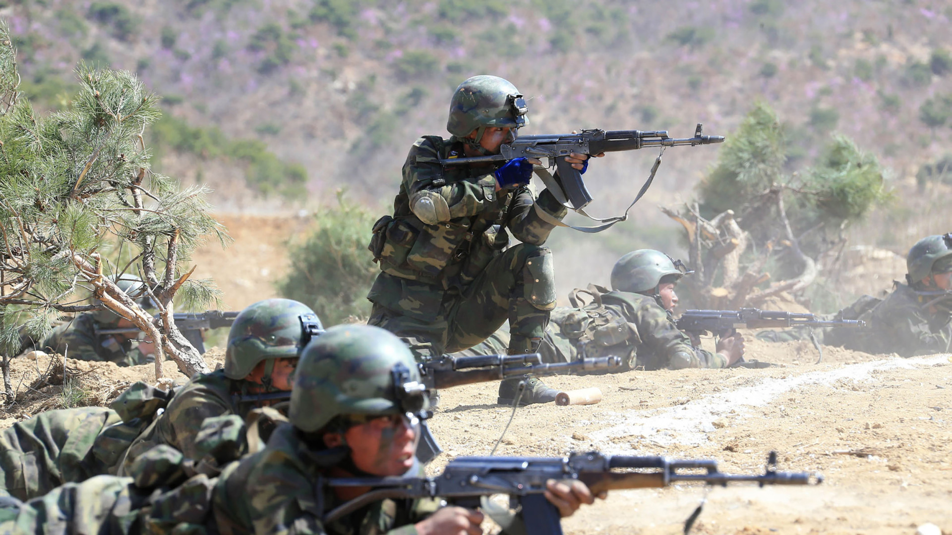 1920x1080 North Korean Special Forces firing their Type-88 Assault Rifle in a  live-firing