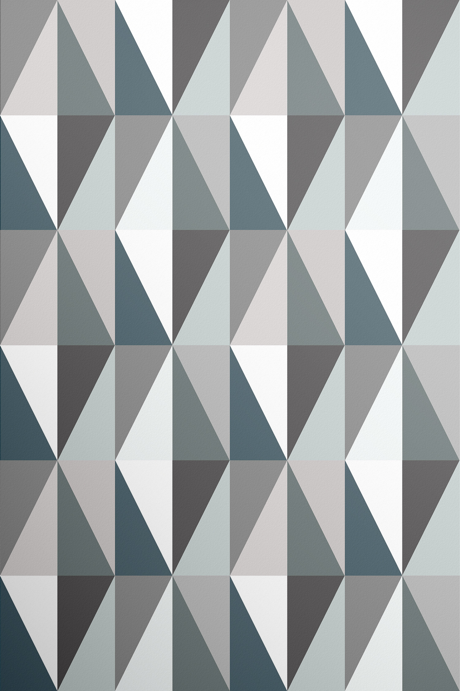 1500x2251 London Underground style tiles of triangles in rich emerald, blue, grey and  white make