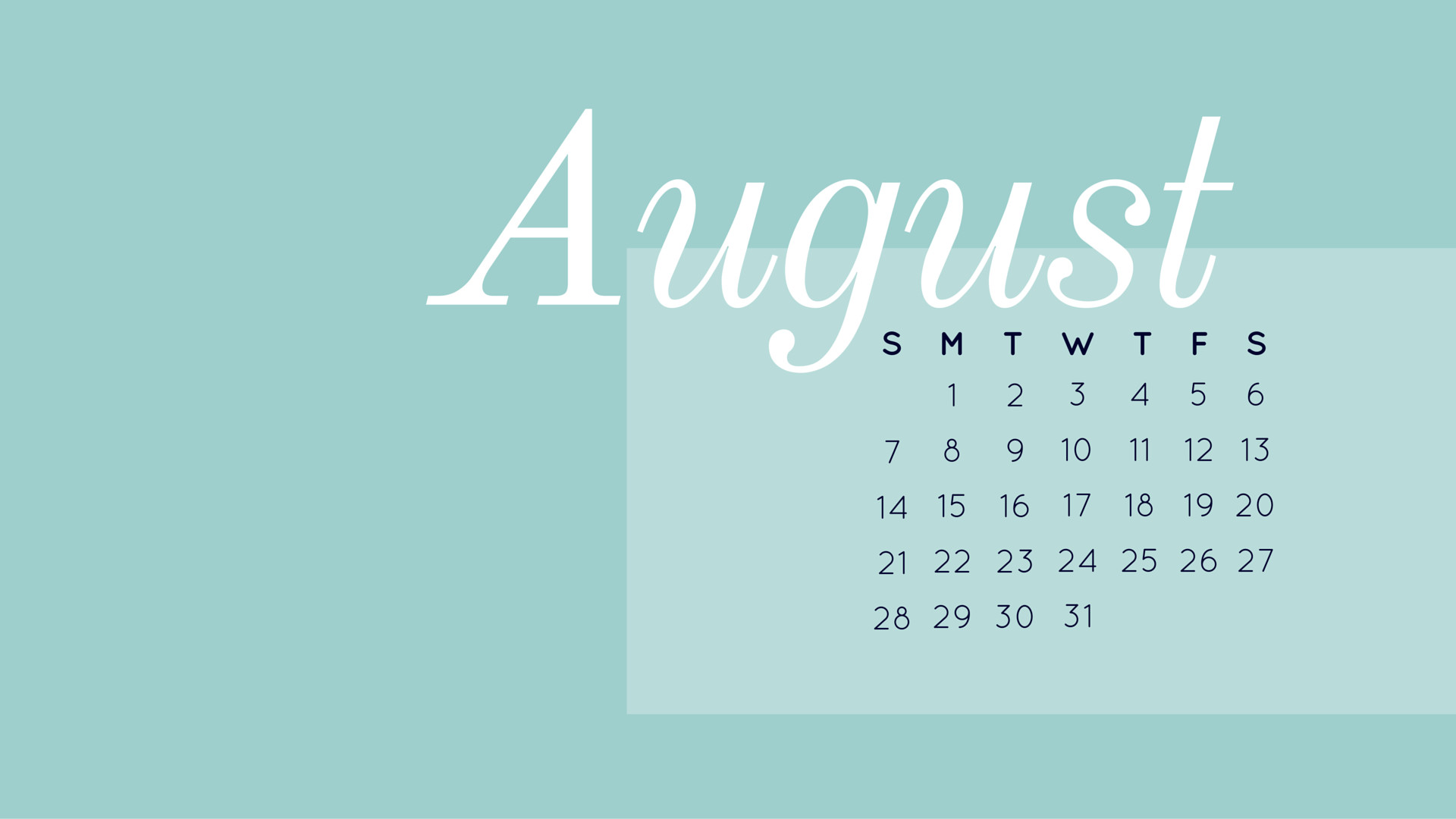 1920x1080 And if you're not necessarily into that beach life, the August Calendar  Wallpapers feature ...