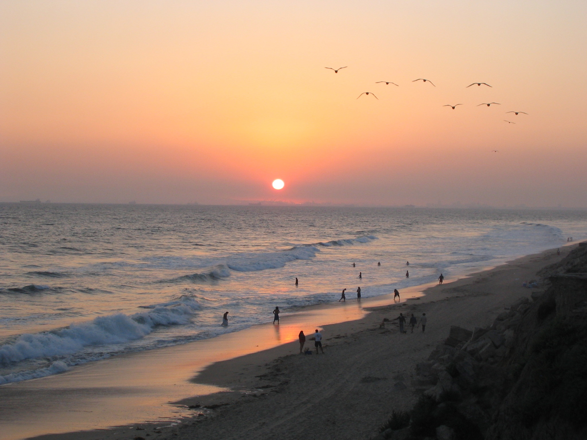 2048x1536 File:Sunset at Huntington Beach.jpg
