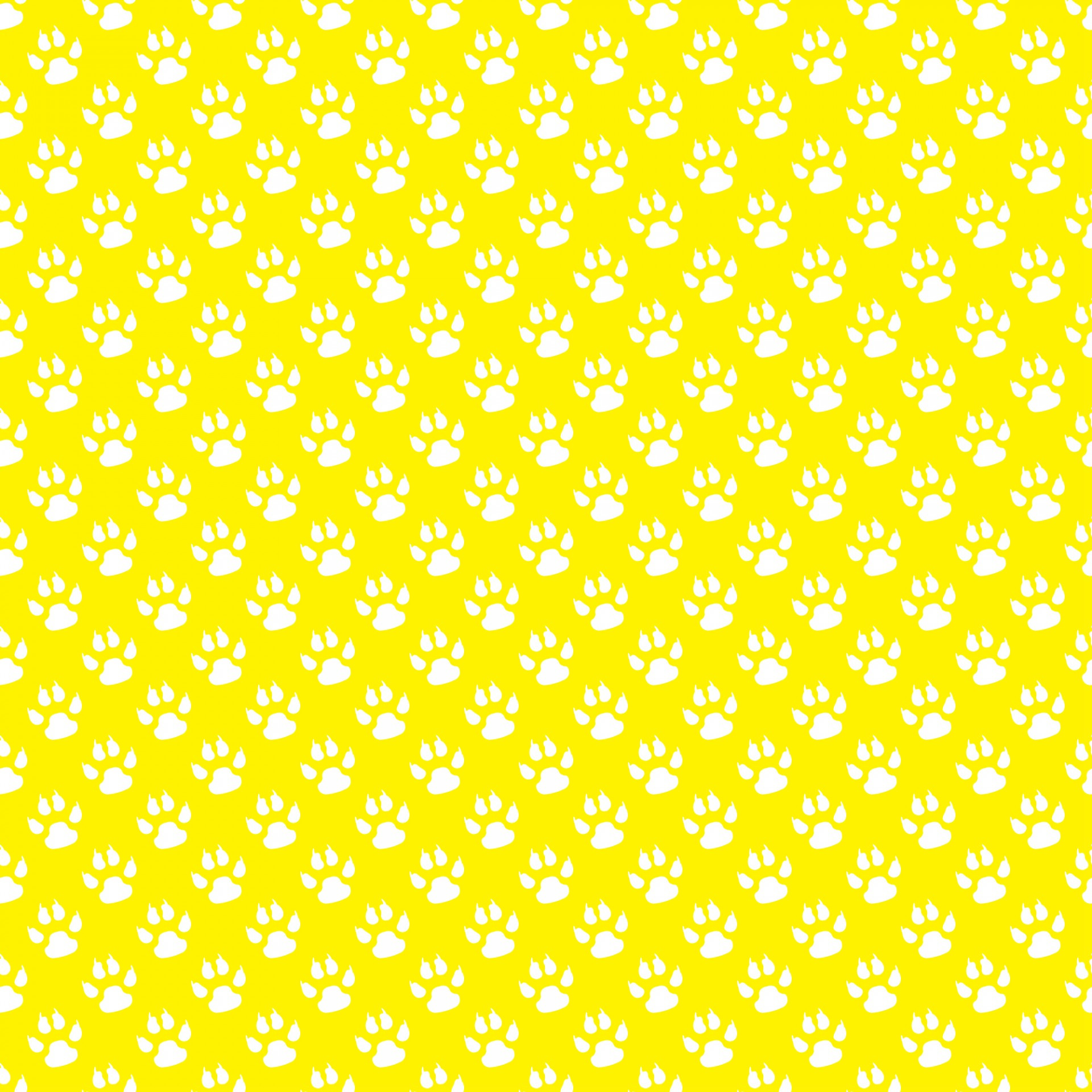 1920x1920 Yellow paw print background or wallpaper