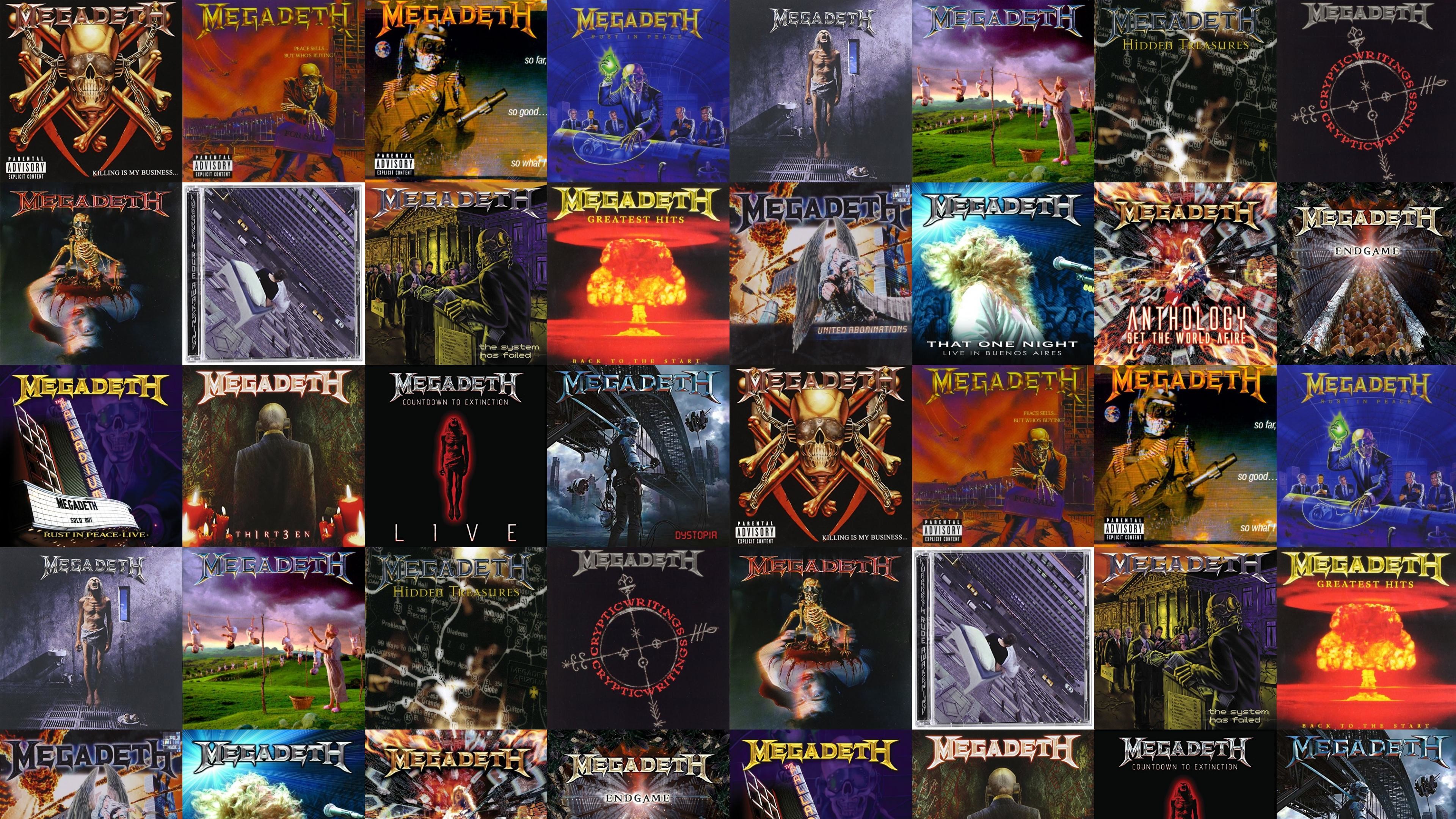 3840x2160 Download this free wallpaper with images of Megadeth – Killing Is My  Business… And Business Is Good, Megadeth – Peace Sells, Megadeth – So Far  So Good So ...