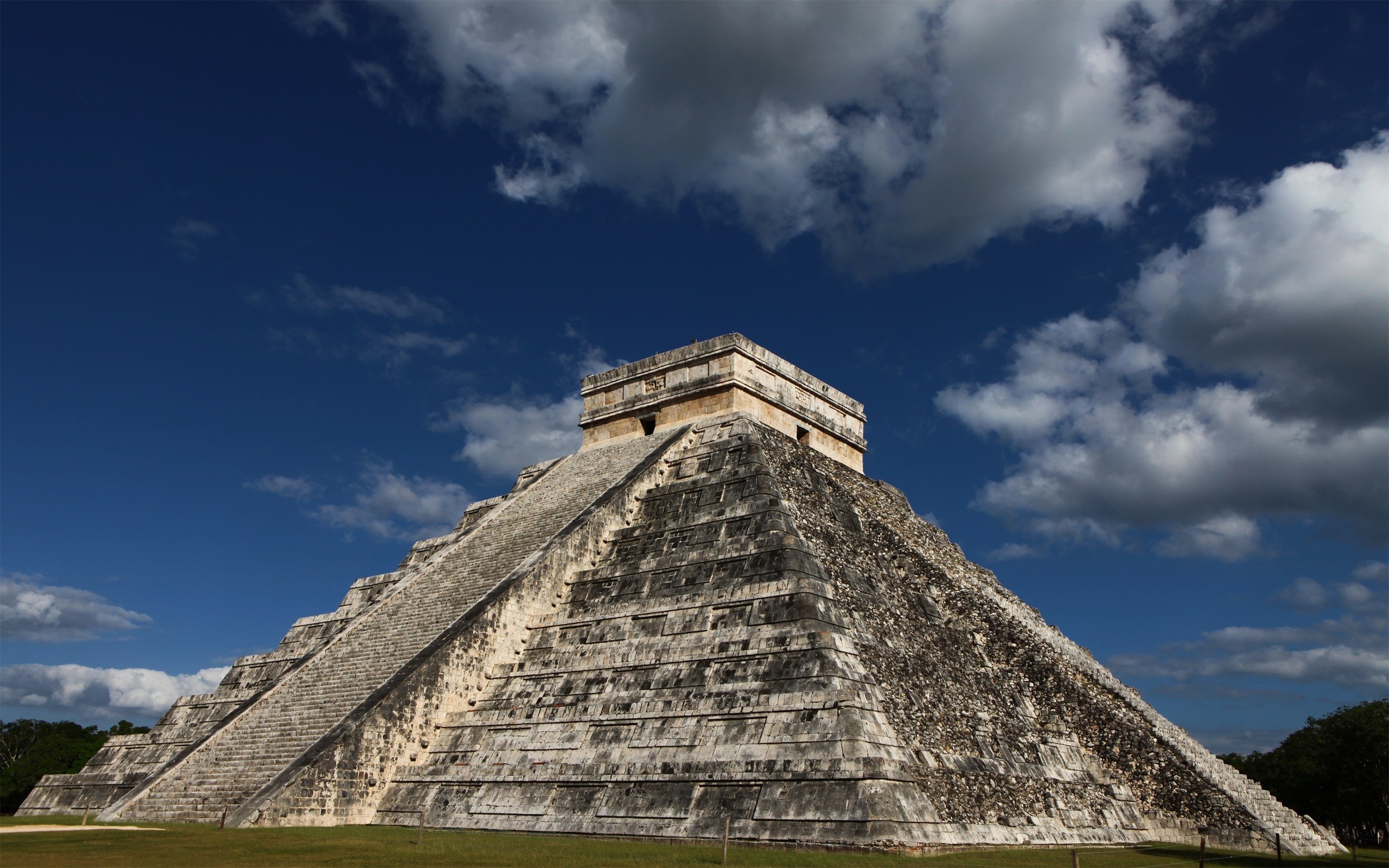 2560x1600 Clouds architecture ancient skyscapes pyramids Mayan El Castillo ChichAIA  wallpaper |  | 194223 | WallpaperUP