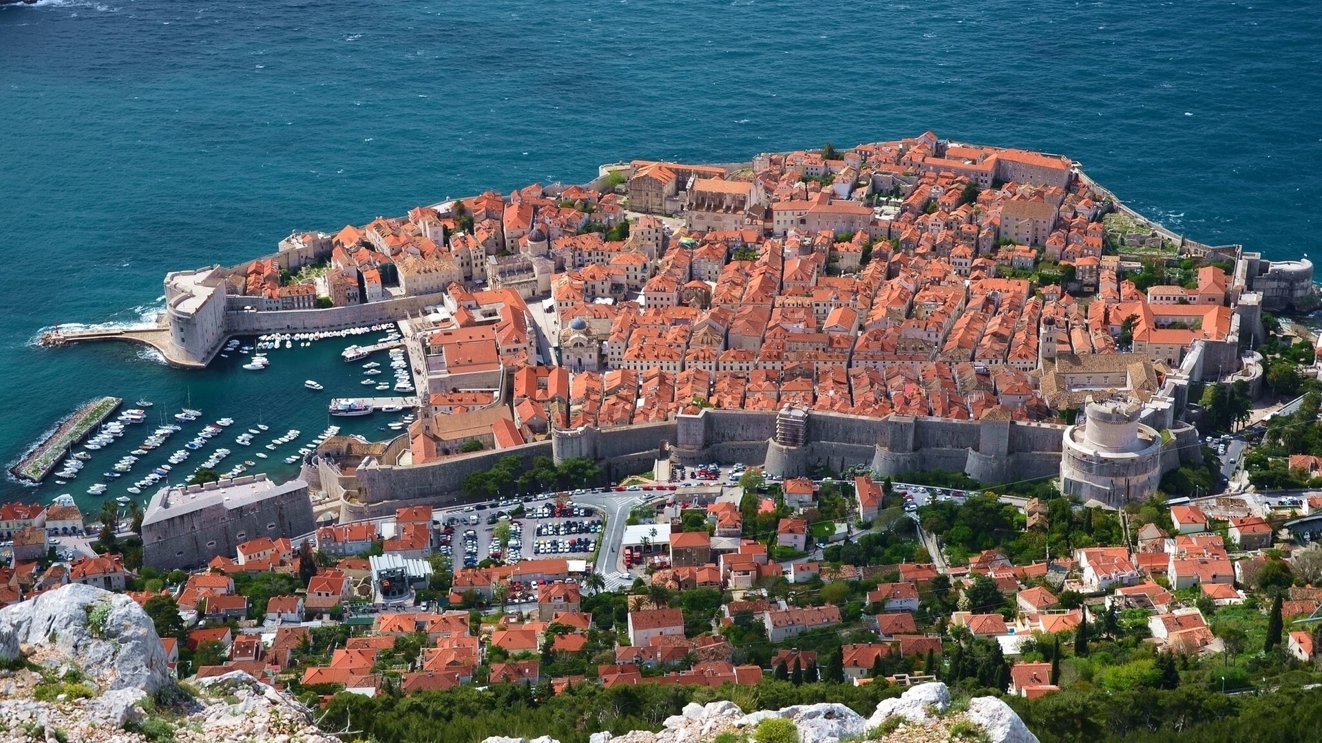 1920x1080  Dubrovnik Croatia Sky View
