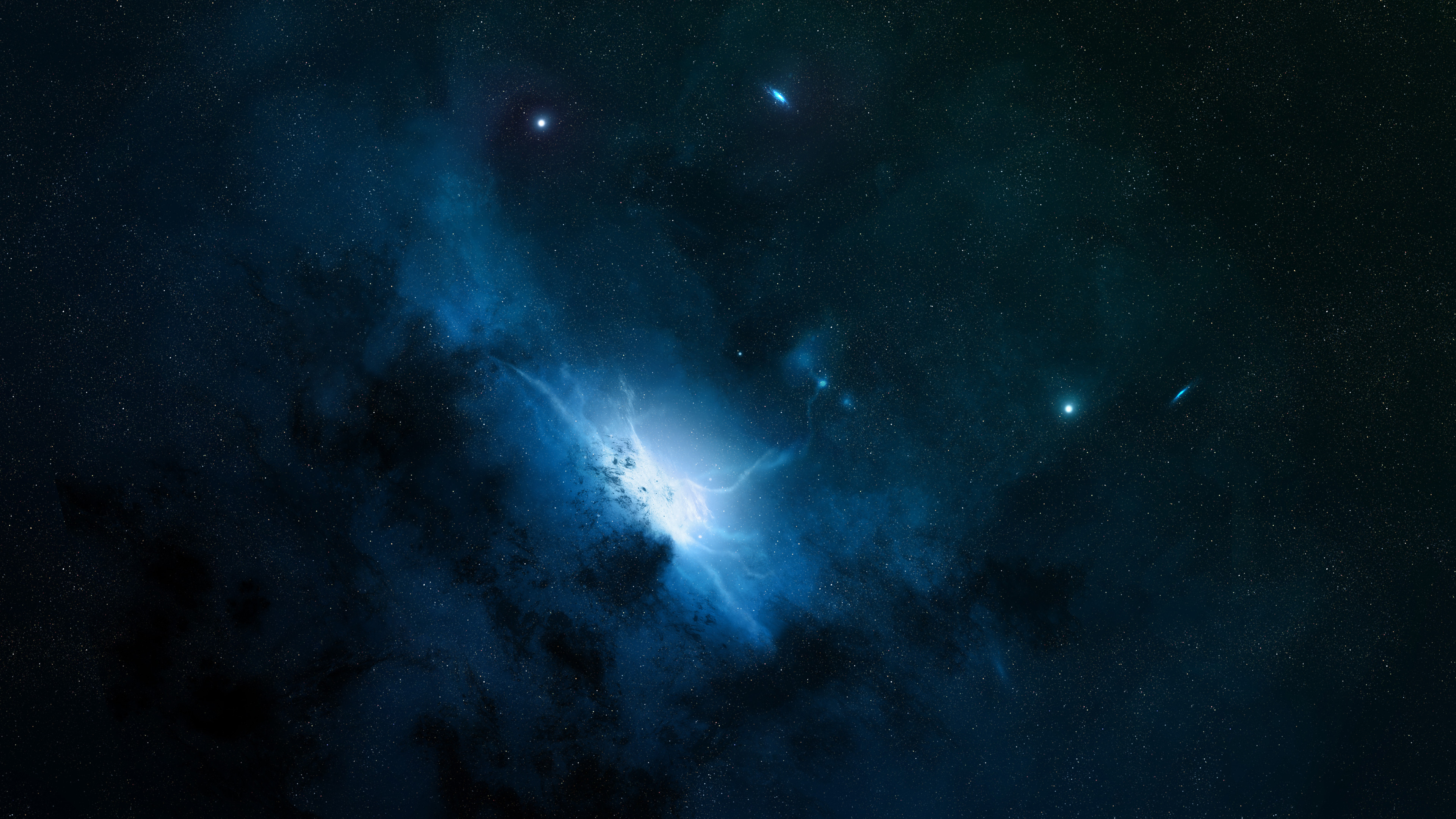 3840x2160 Full HD Wallpapers Blue Space by Stefan Veselinov Galaxies 