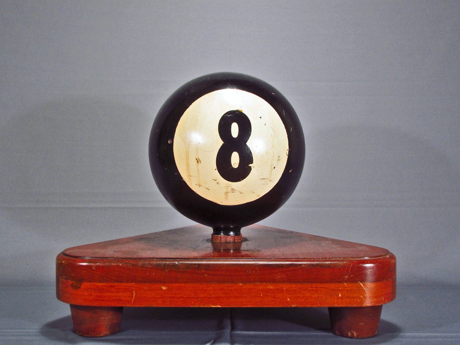 1920x1440 Vintage Magic 8 Ball: Vintage Eight Ball Wooden Sculpture On