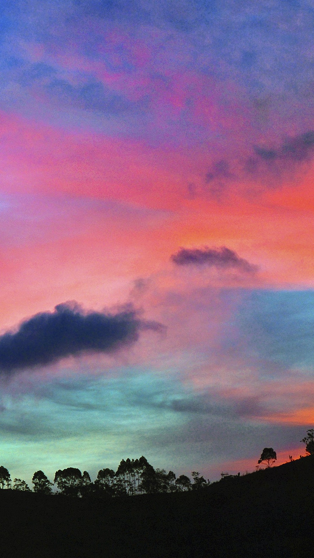 1080x1920 Sky Rainbow Cloud Sunset Nature iPhone 6 wallpaper
