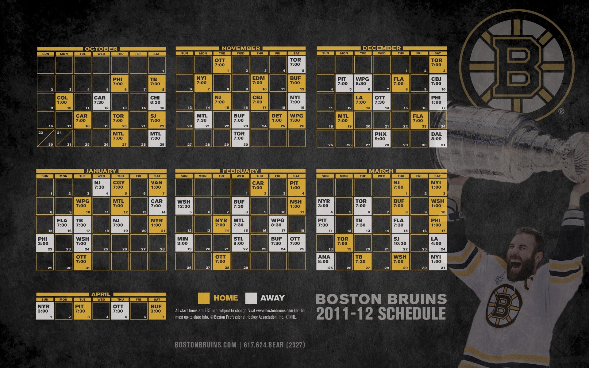 1920x1200 Boston Bruins Schedule
