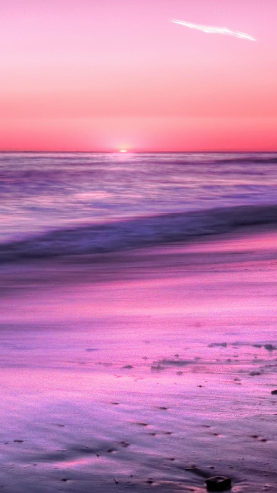 1080x1920 Sunrise Horizon Calm Sea Beach Android Wallpaper ...