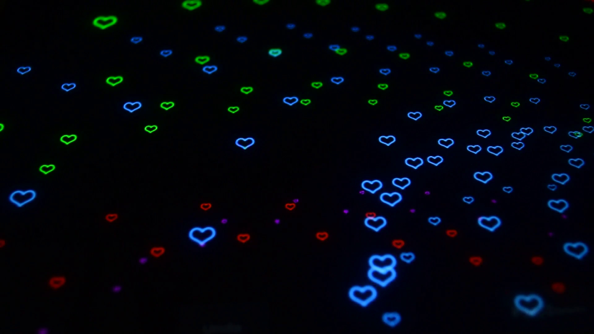 1920x1080 Neon hearts animated video background Stock Video Footage - VideoBlocks