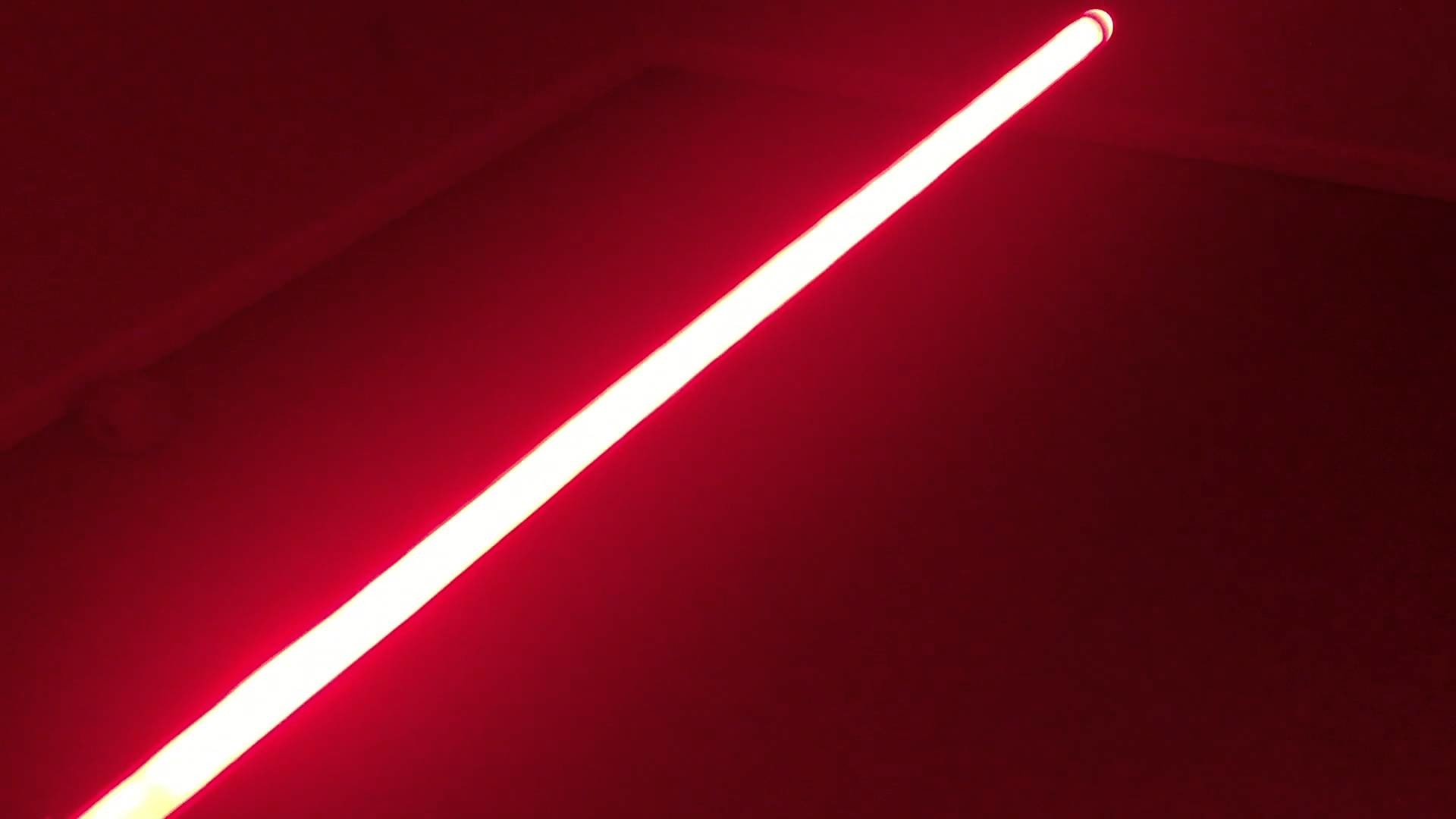 1920x1080 Red Lightsaber Blade with Yellow Flash on Clash Test #4 Lights Off - YouTube
