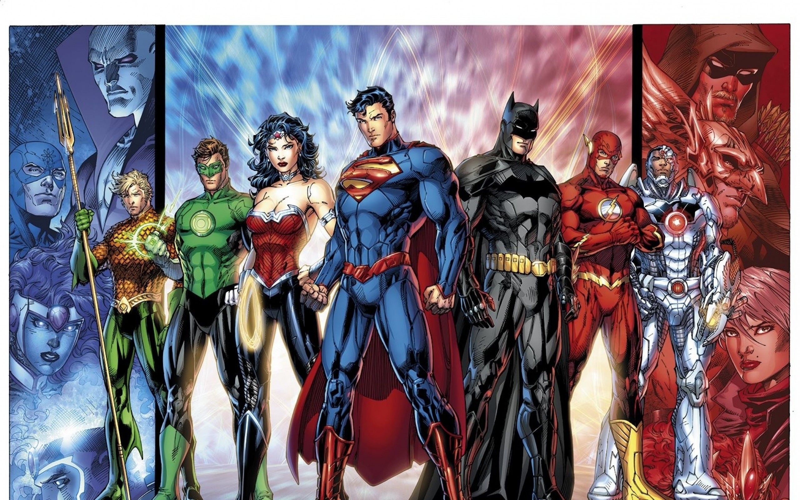 2560x1600 green lantern batman dc comics superman superheroes justice league aquaman jim  lee flash comic hero Art