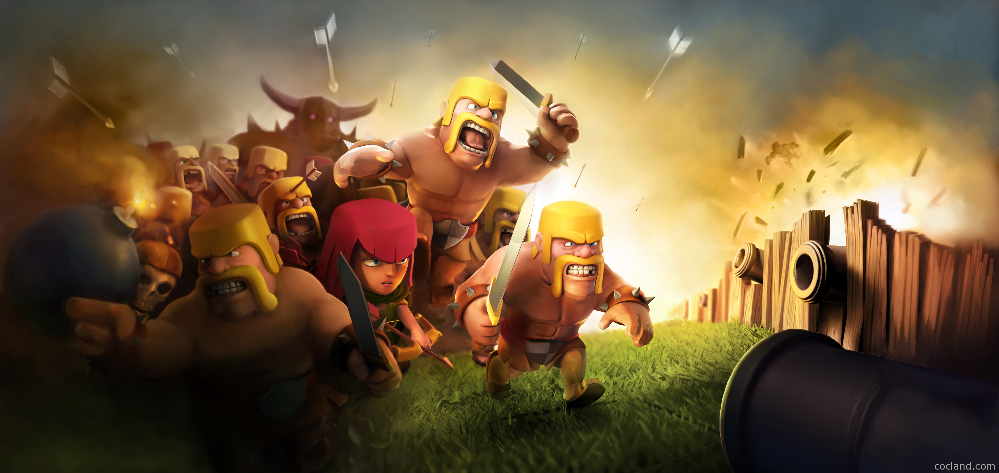 3243x1536 ... amazing game, Clash of Clans! I will try to update this page weekly. If  you have new wallpapers, please do a comment to share it! Thank you so much  :).