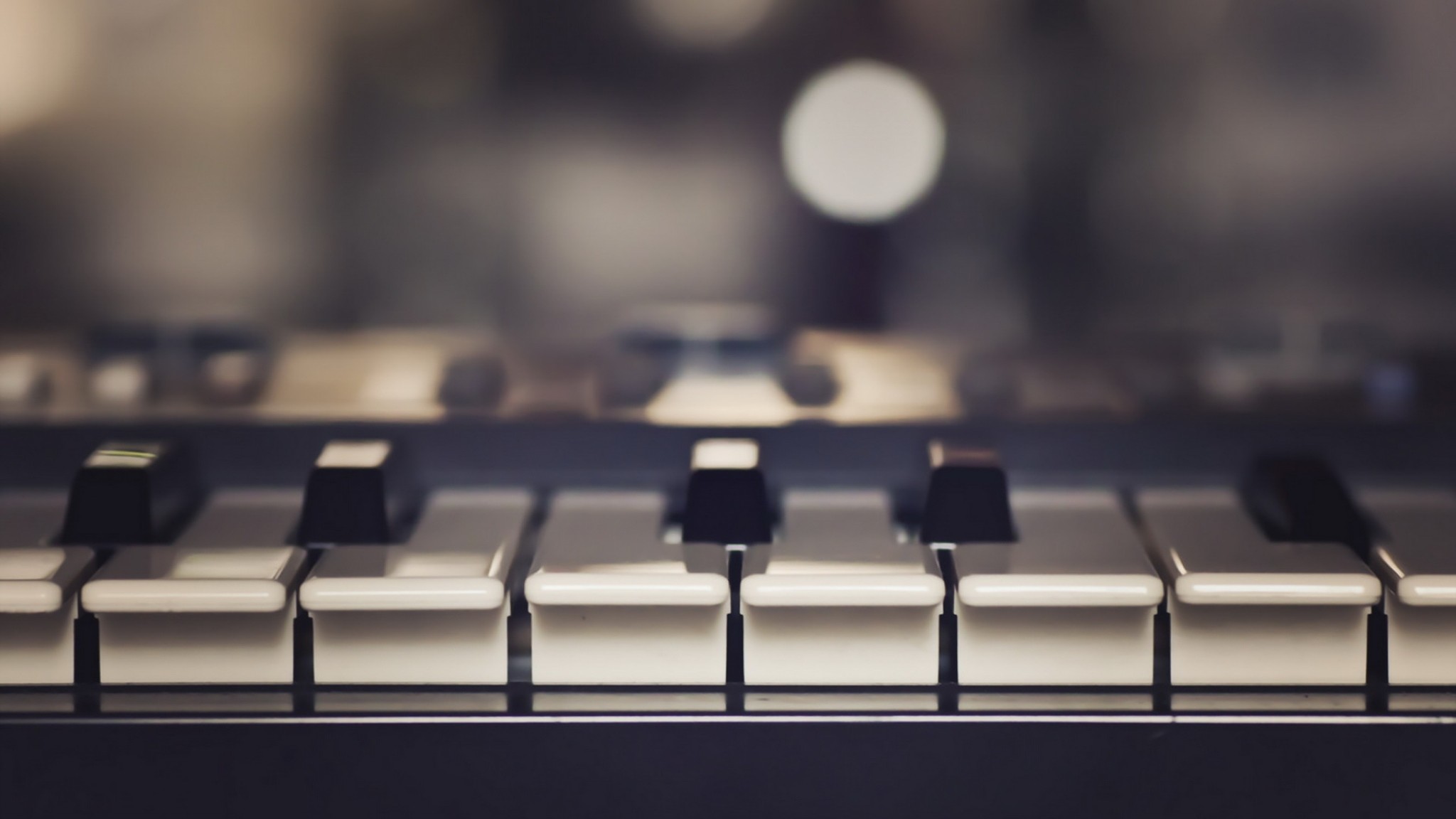 2048x1152 Preview wallpaper piano, music, keys, musical instrument 
