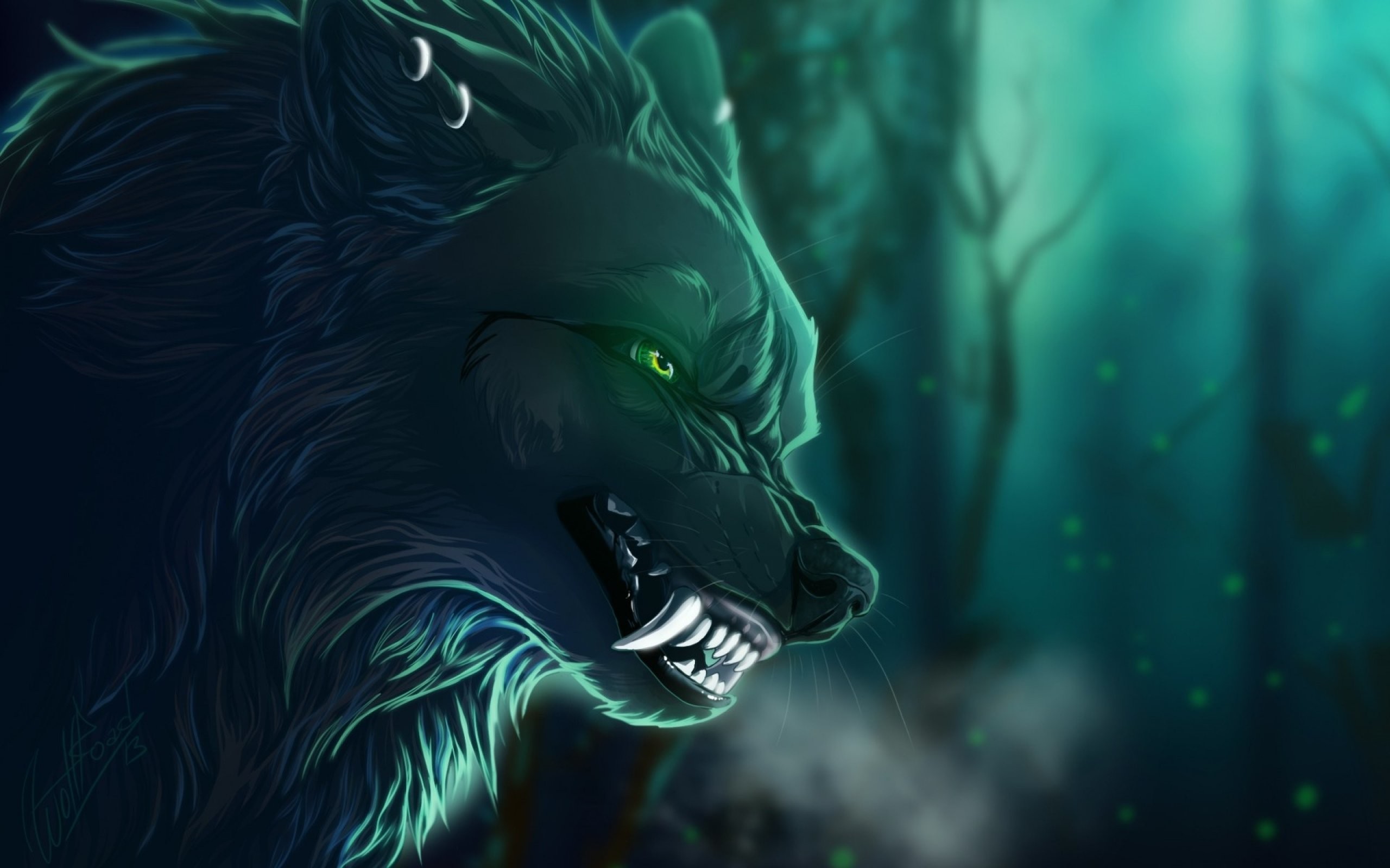 2560x1600 Fantasy original art artistic artwork wolf wolves wallpaper |  |  702283 | WallpaperUP