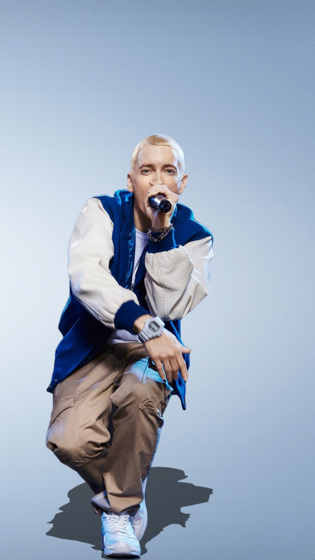 1080x1920 Eminem Blue Singer Logo Mike Singing Slim Shady Marshall Bruce Mathers  .