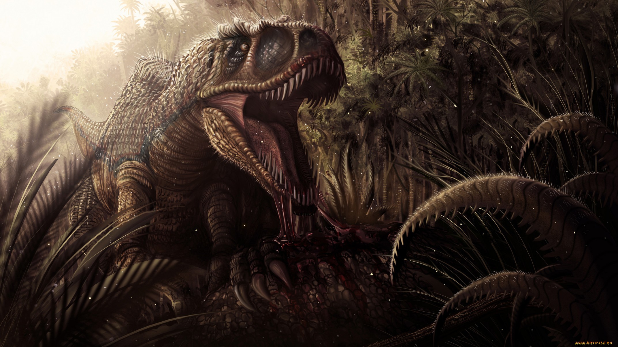2144x1206 These Ferocious Dinosaur Wallpapers Will Rampage on Your Desktop