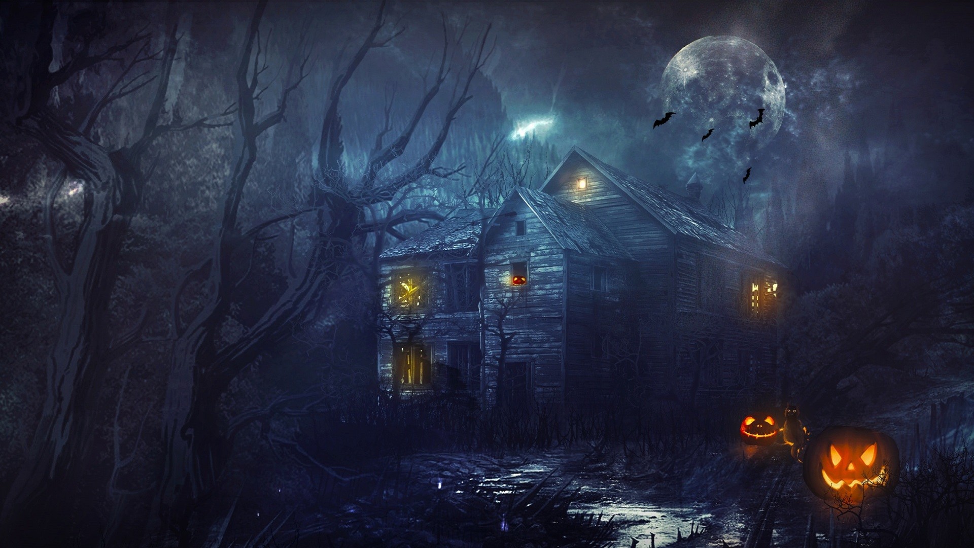 1920x1080 Wallpaper Details. File Name: Scary Halloween Background ...
