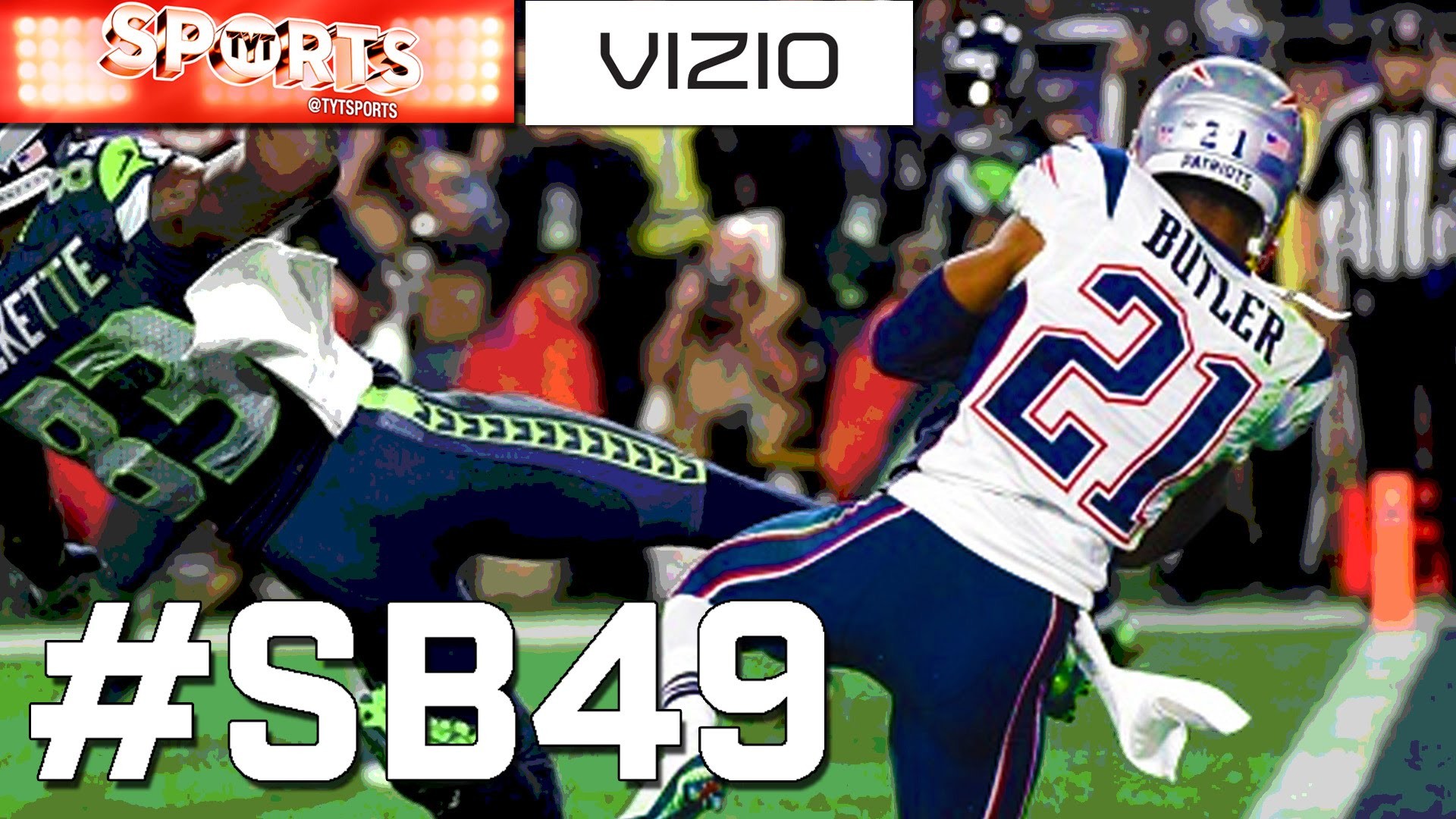 1920x1080 Super Bowl 49 Patriots vs. Seahawks 28-24 | POV on Final Play, Tweets from  Players - YouTube