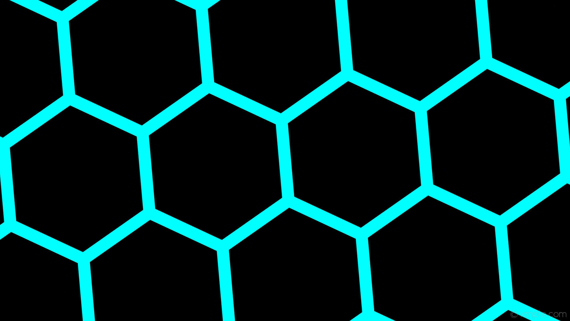 1920x1080 wallpaper honeycomb black beehive blue hexagon aqua cyan #000000 #00ffff  diagonal 5Â° 41px