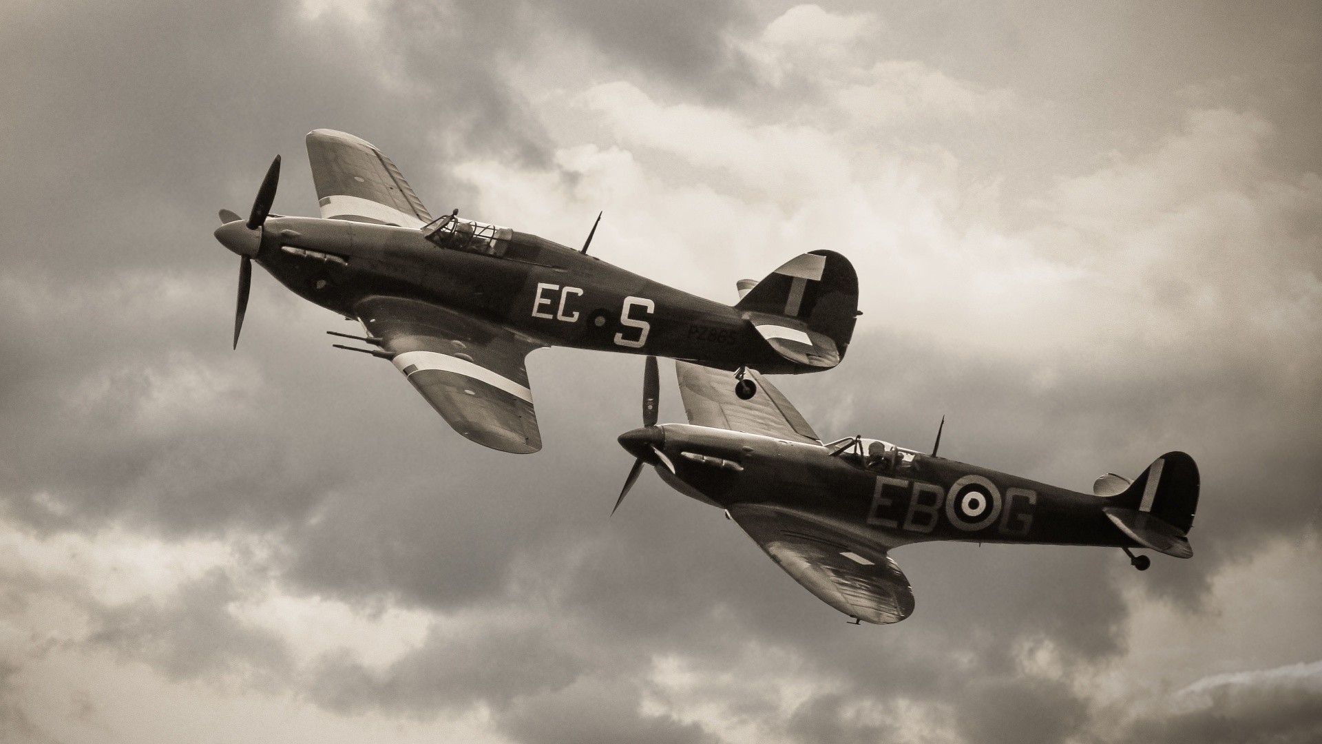 1920x1080 Hawker Hurricane And Supermarine Spitfire Plane